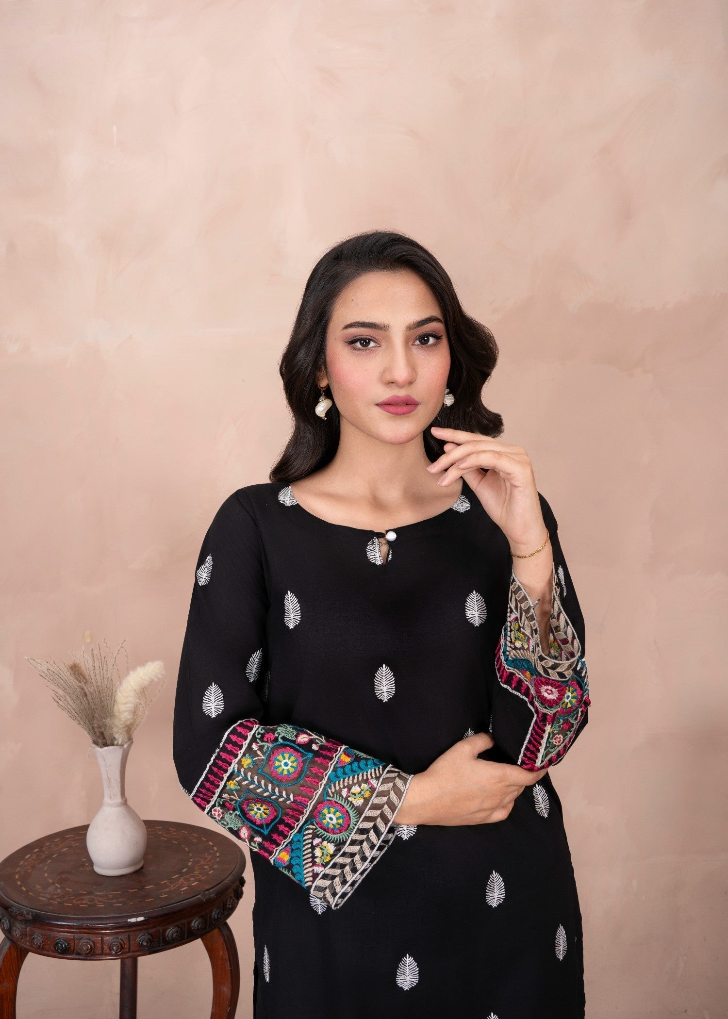 Abeera Graceful Horizons – Embroidered Cotton Ensemble (Art No. AB 093) Women 2pcs