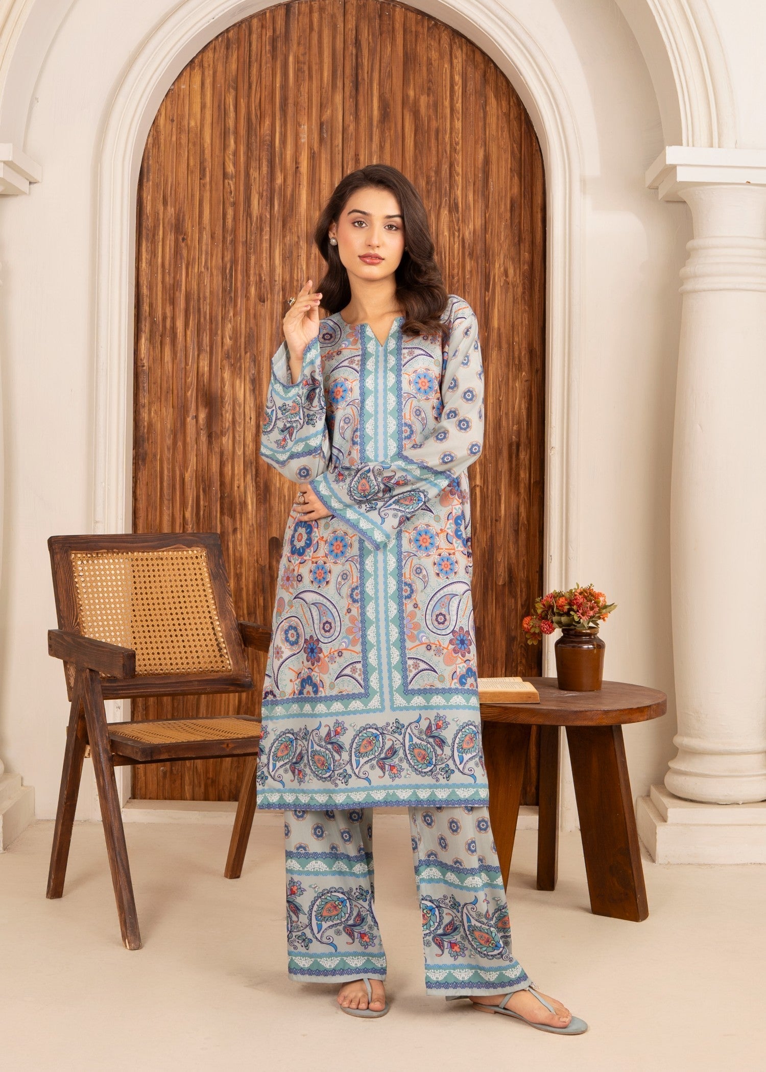 Abeera Art No: ADP 07 – Artistic Aura in Digital Swiss Lawn Women 2pcs