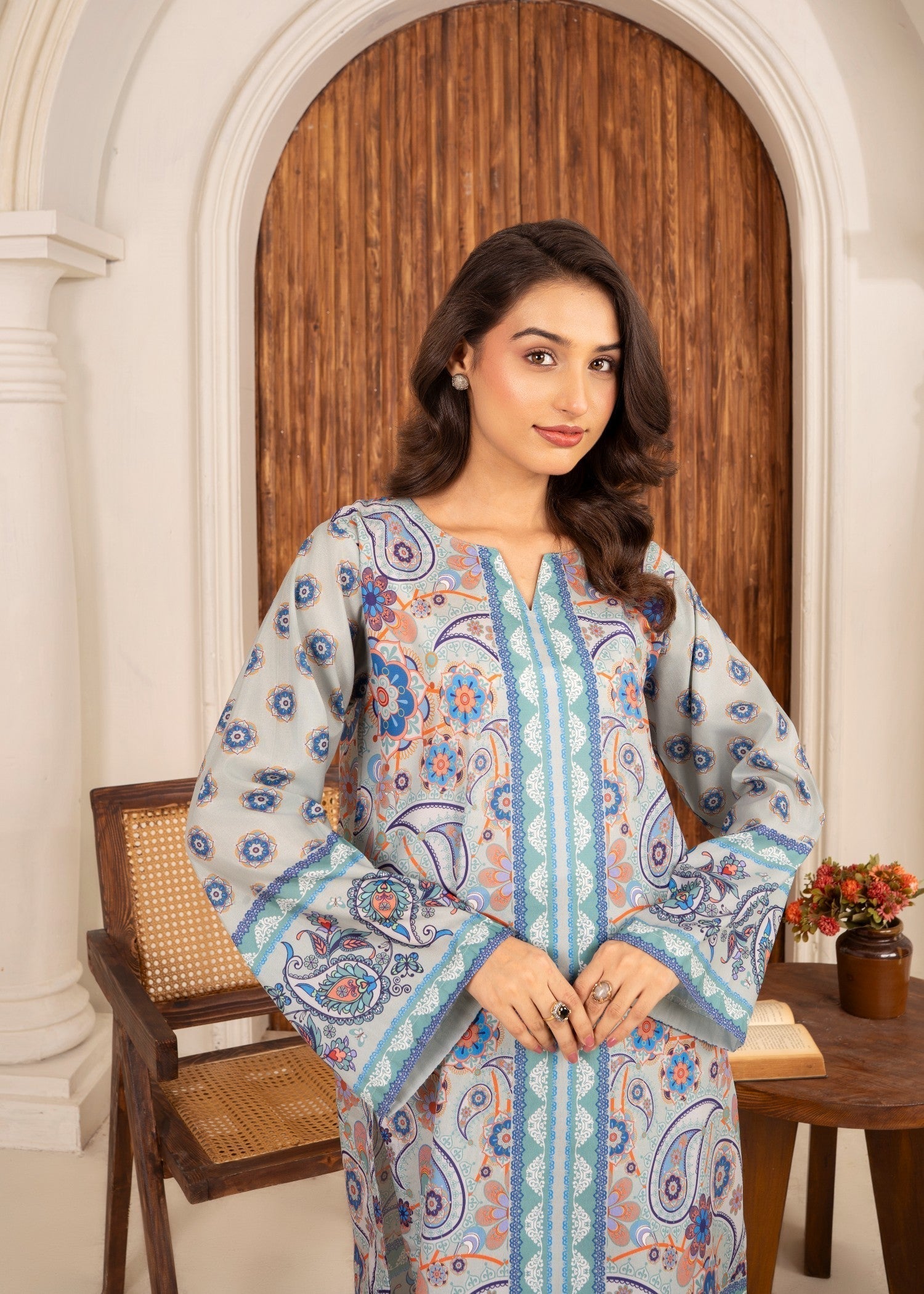 Abeera Art No: ADP 07 – Artistic Aura in Digital Swiss Lawn Women 2pcs