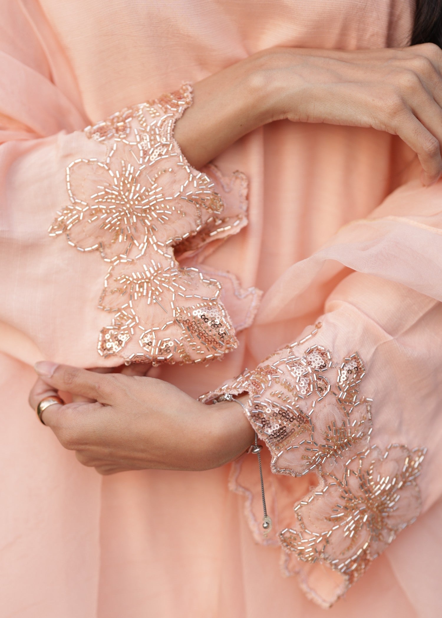 Deedazaib Peach Farshi Shalwar Women 3pcs