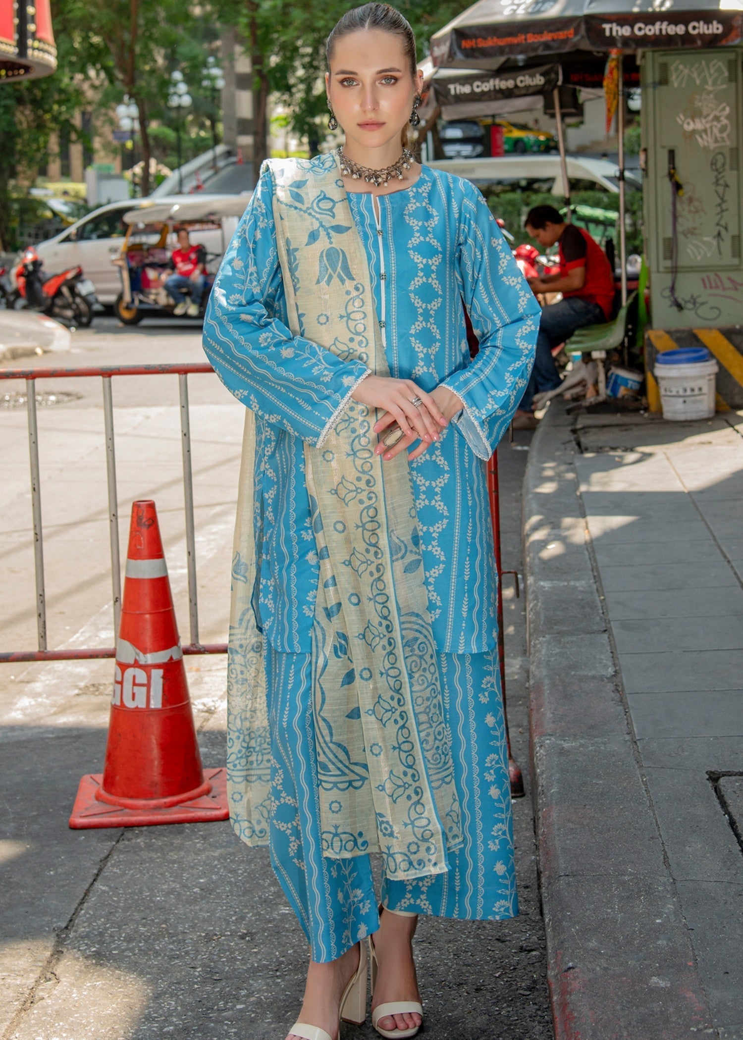 By-East Lawn Suit Printed (SBL) Women 3pcs