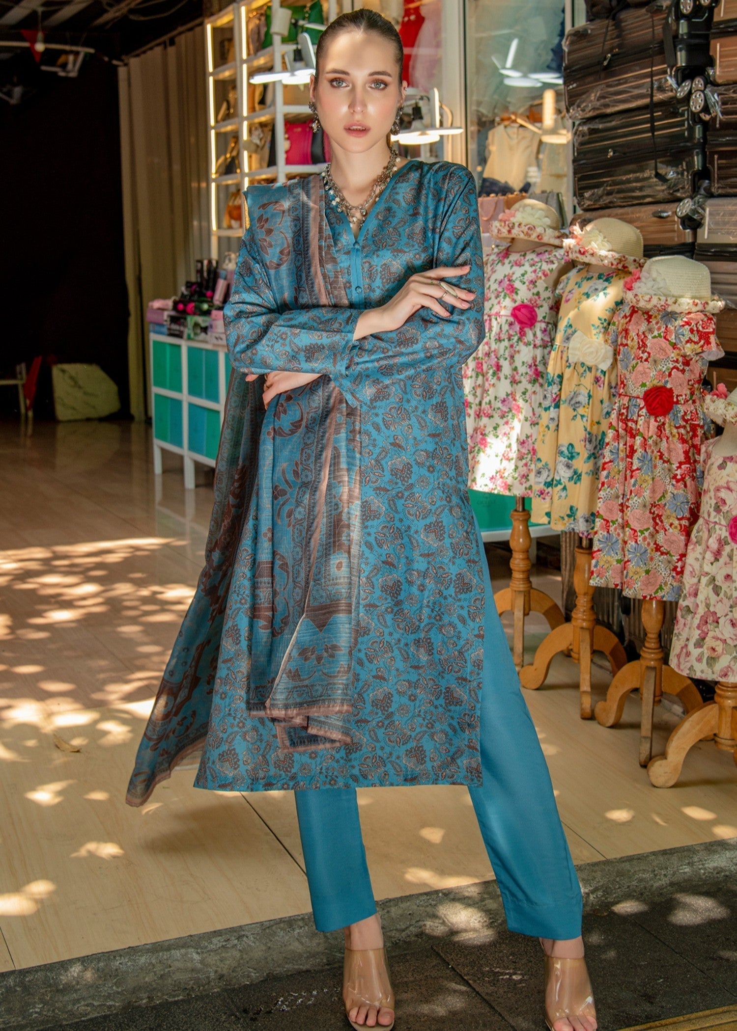 By-East Lawn Suit Printed Women 3pcs