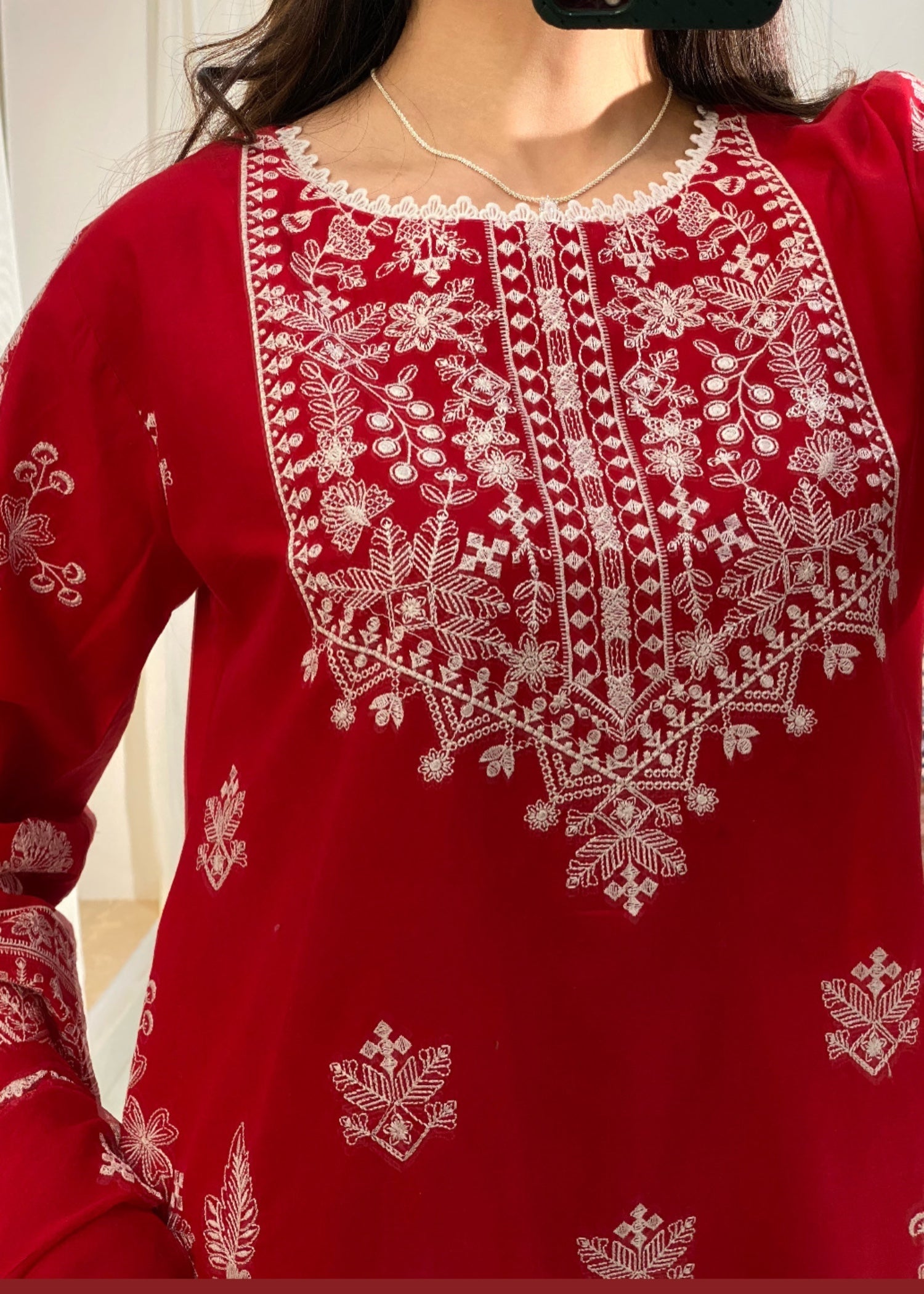 Ayesha B red (lamia) Women 3pcs