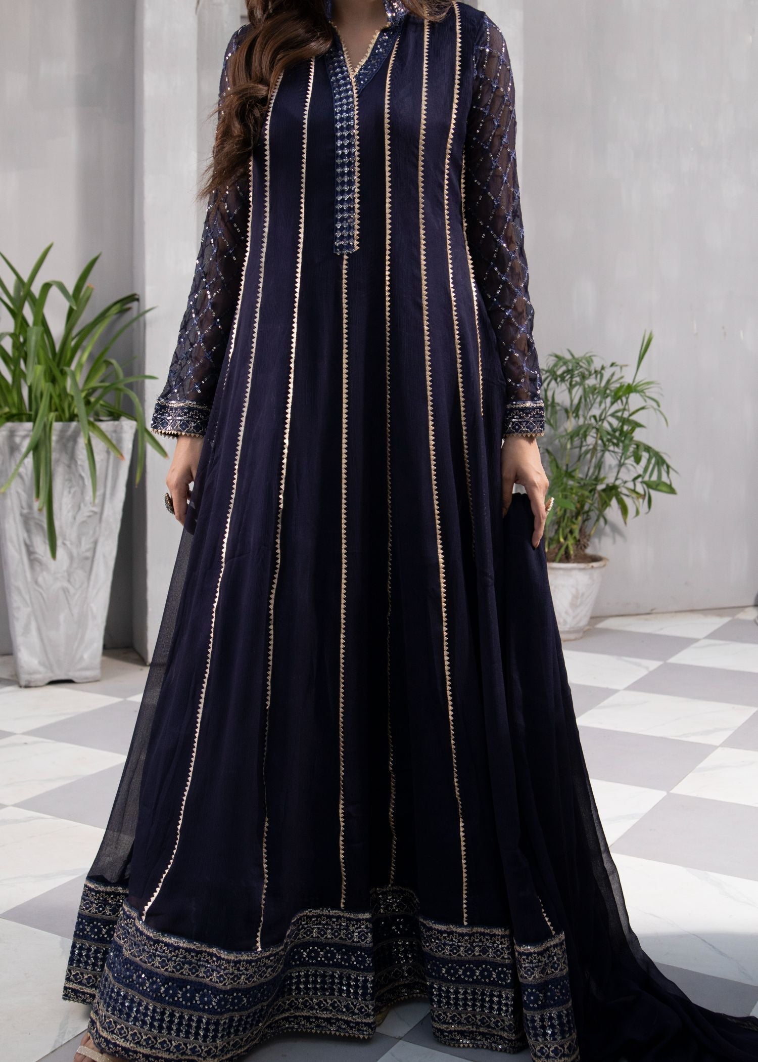 Manahils MAXI 106 NAVI BLUE Women 3pcs