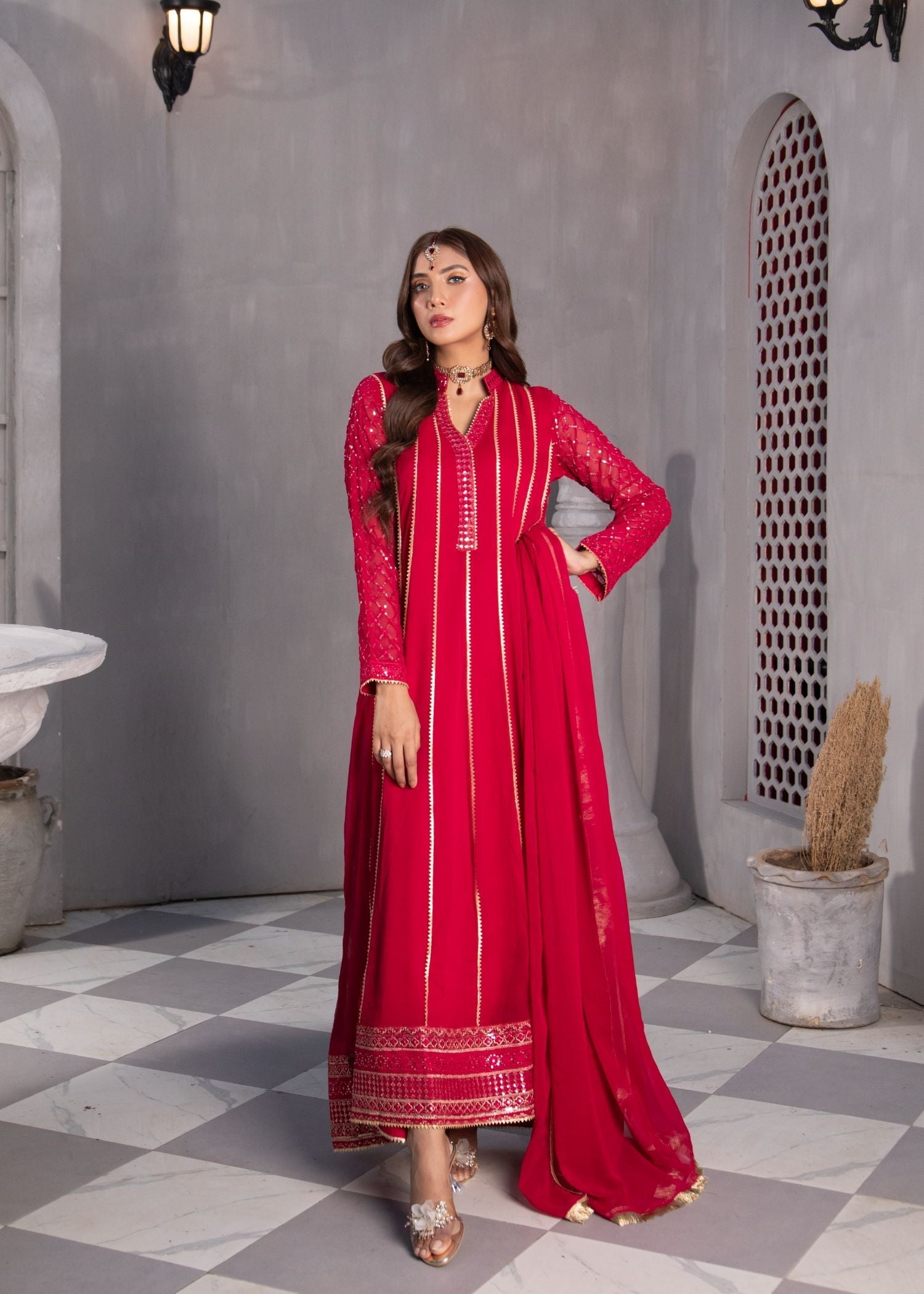 Manahils MAXI 106 SHOCKING PINK Women 3pcs