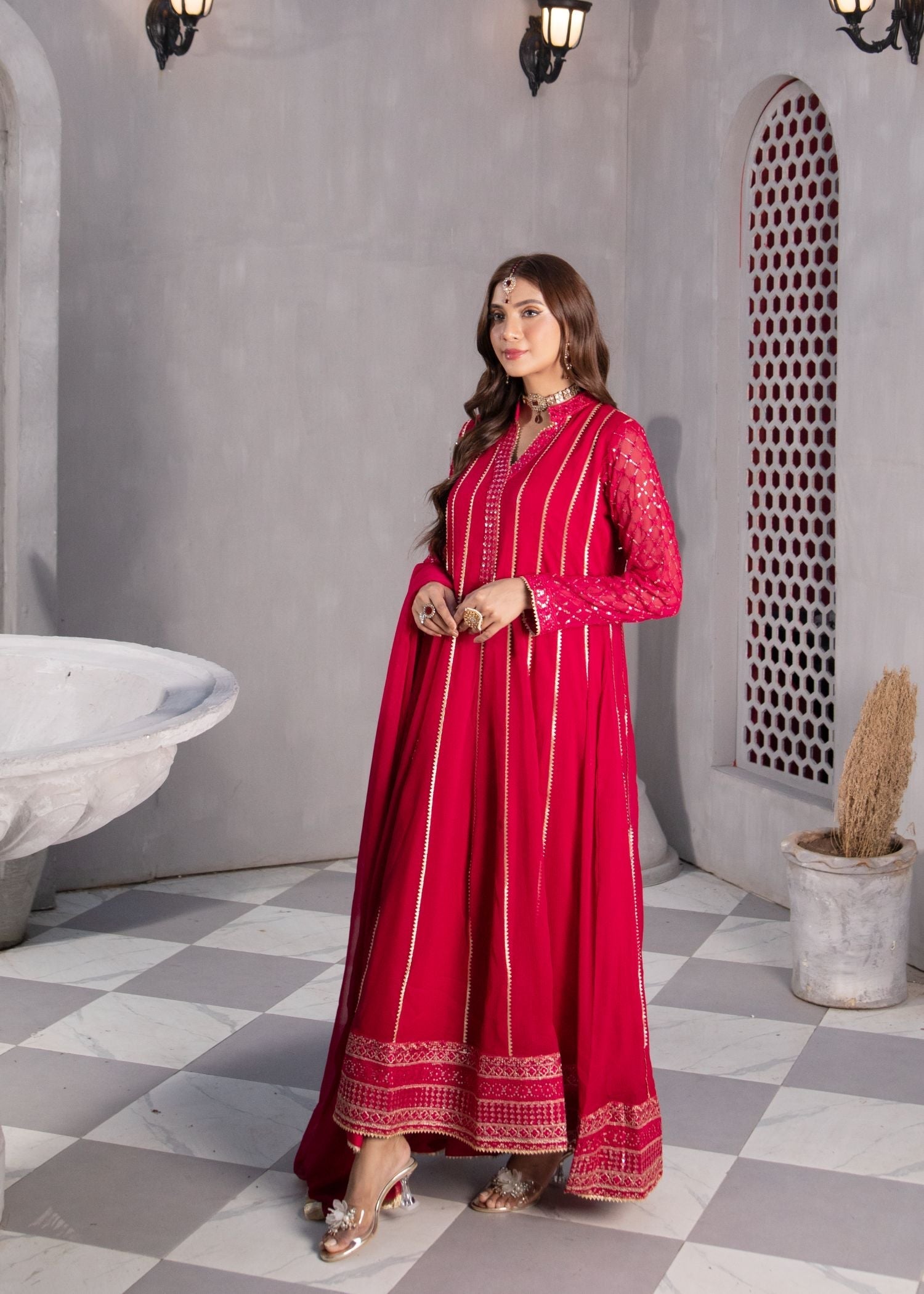 Manahils MAXI 106 SHOCKING PINK Women 3pcs