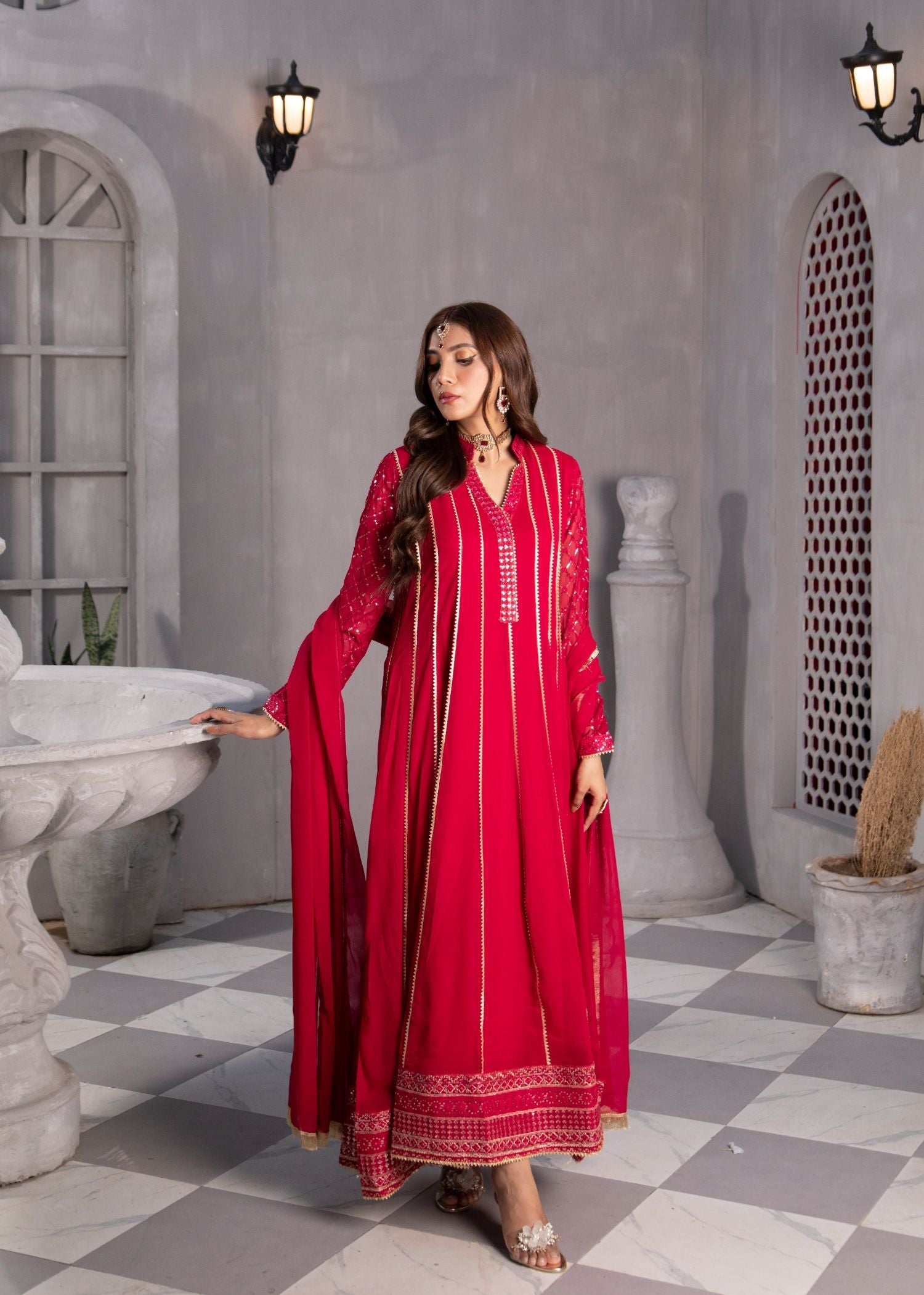 Manahils MAXI 106 SHOCKING PINK Women 3pcs