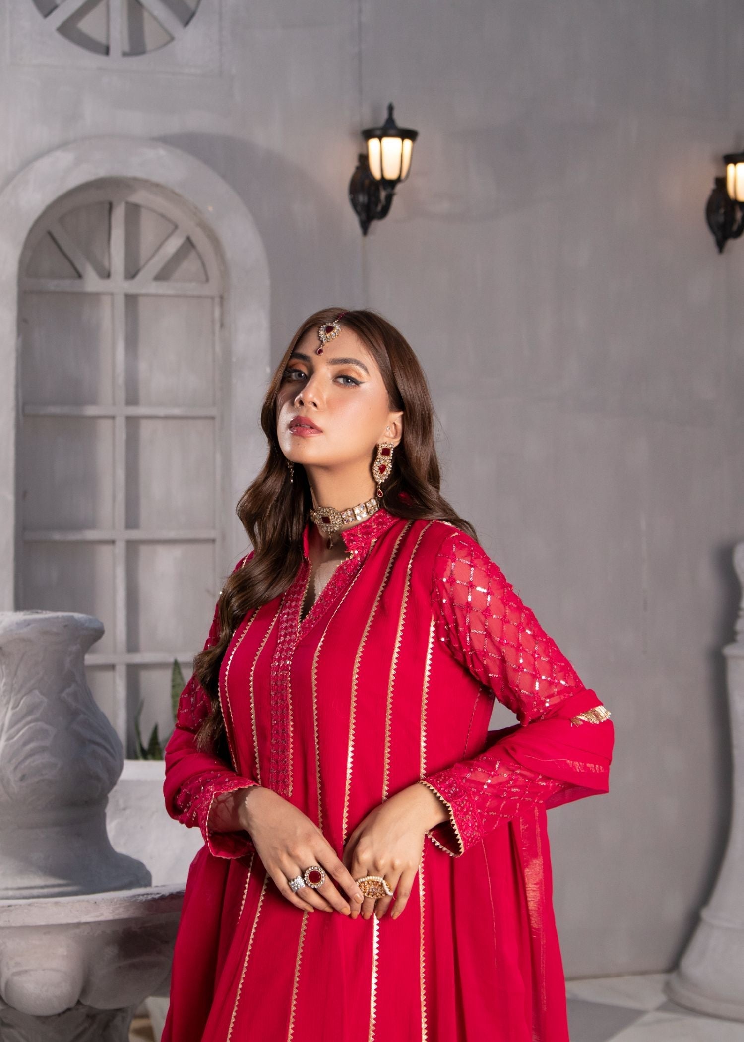 Manahils MAXI 106 SHOCKING PINK Women 3pcs