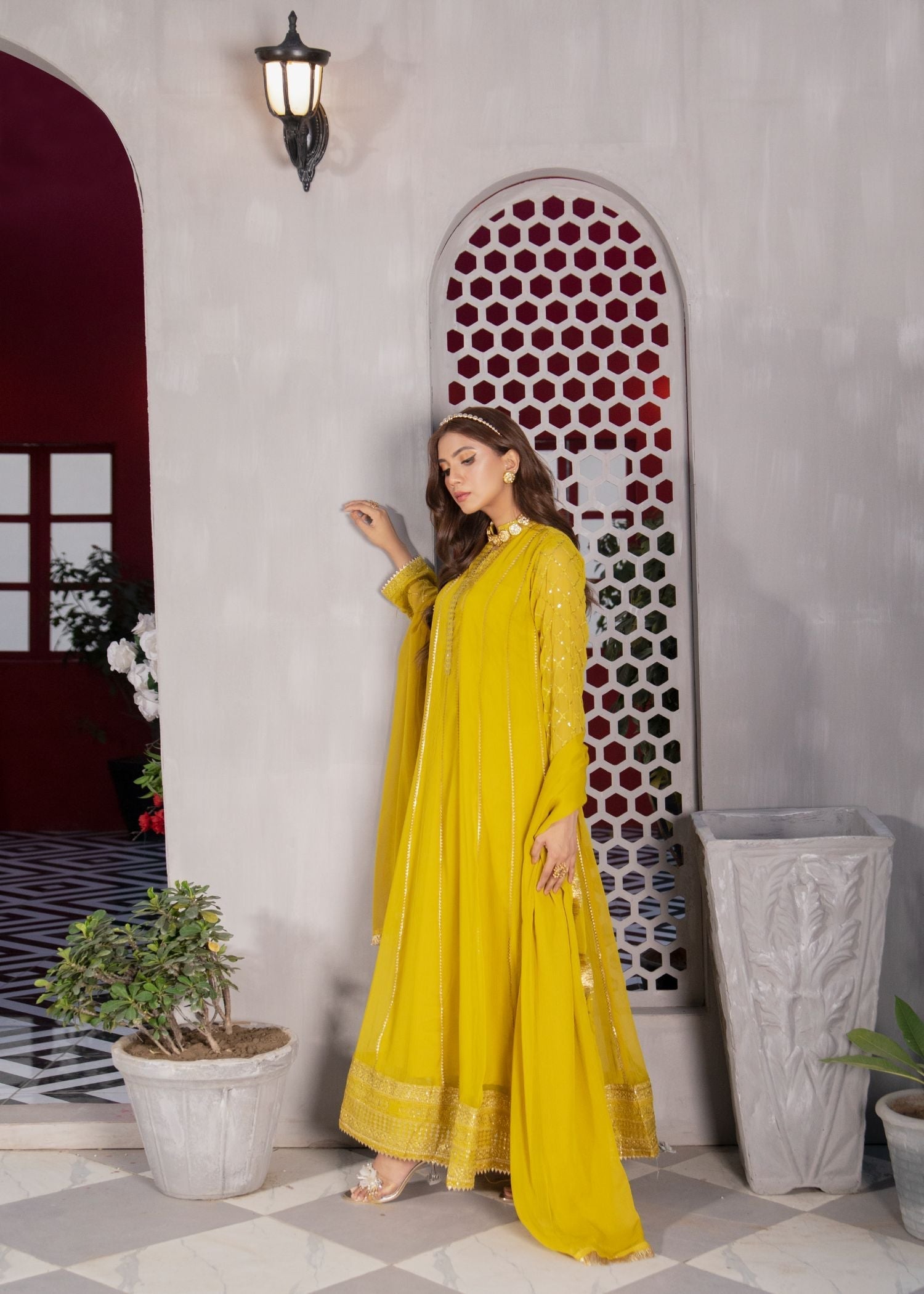 Manahils MAXI 106 MUSTARD Women 3pcs