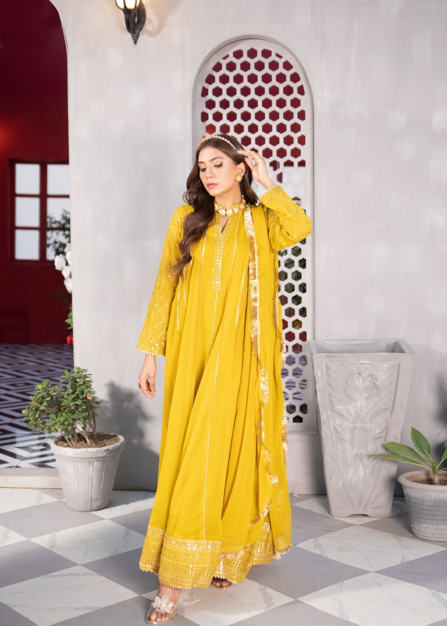 Manahils MAXI 106 MUSTARD Women 3pcs