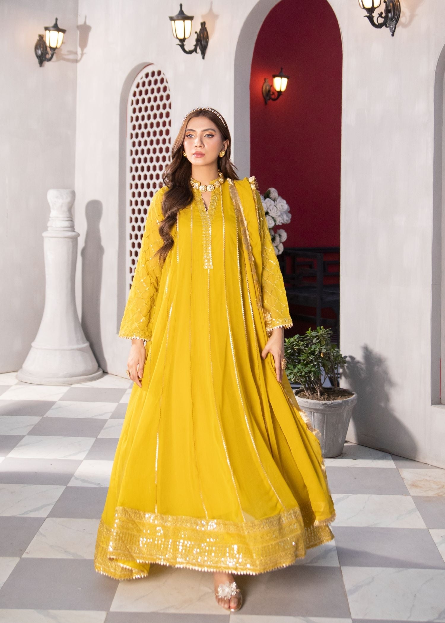 Manahils MAXI 106 MUSTARD Women 3pcs