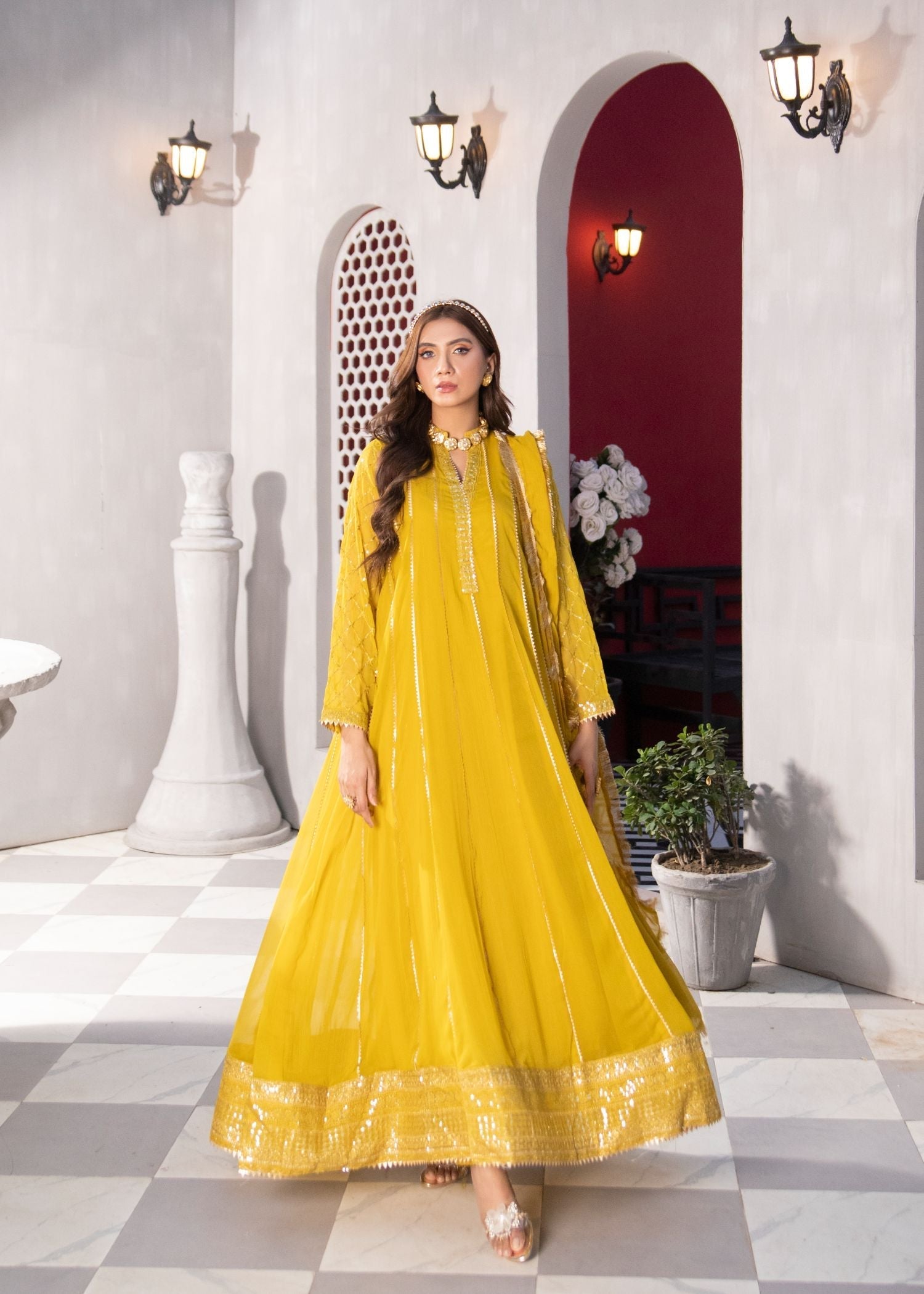 Manahils MAXI 106 MUSTARD Women 3pcs