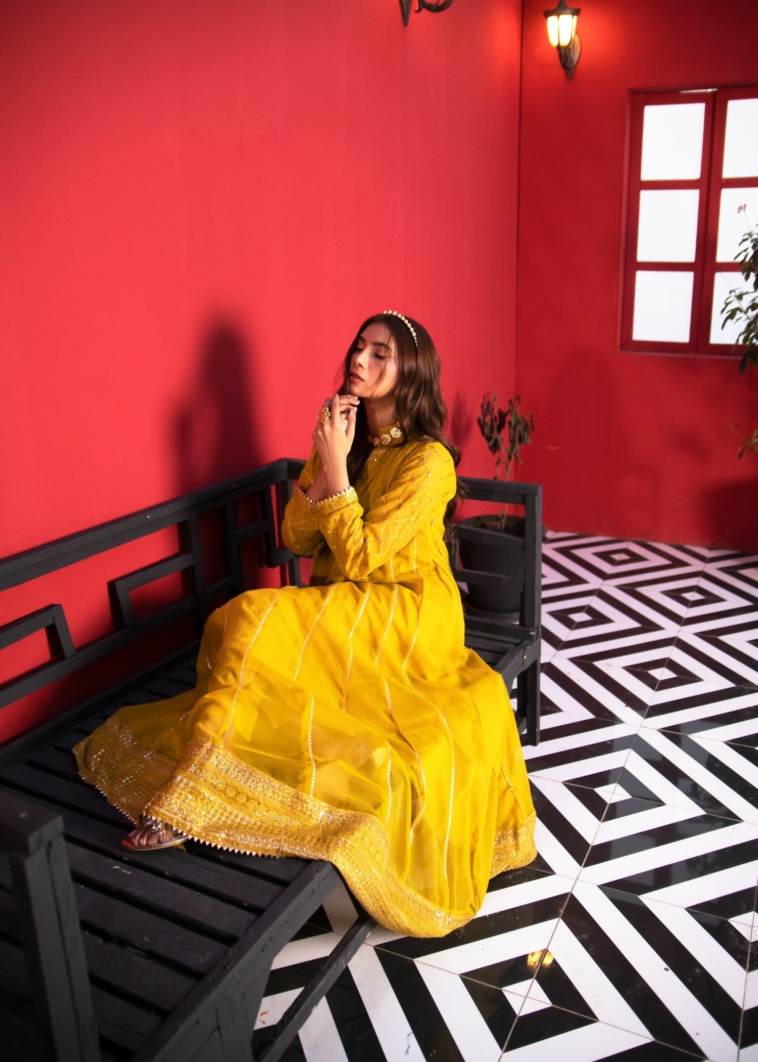 Manahils MAXI 106 MUSTARD Women 3pcs