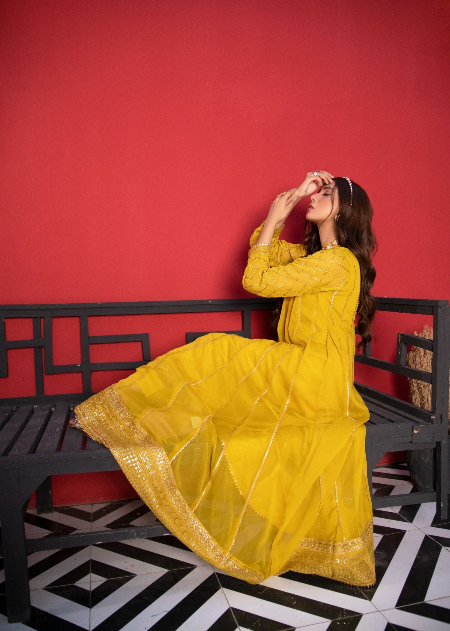 Manahils MAXI 106 MUSTARD Women 3pcs