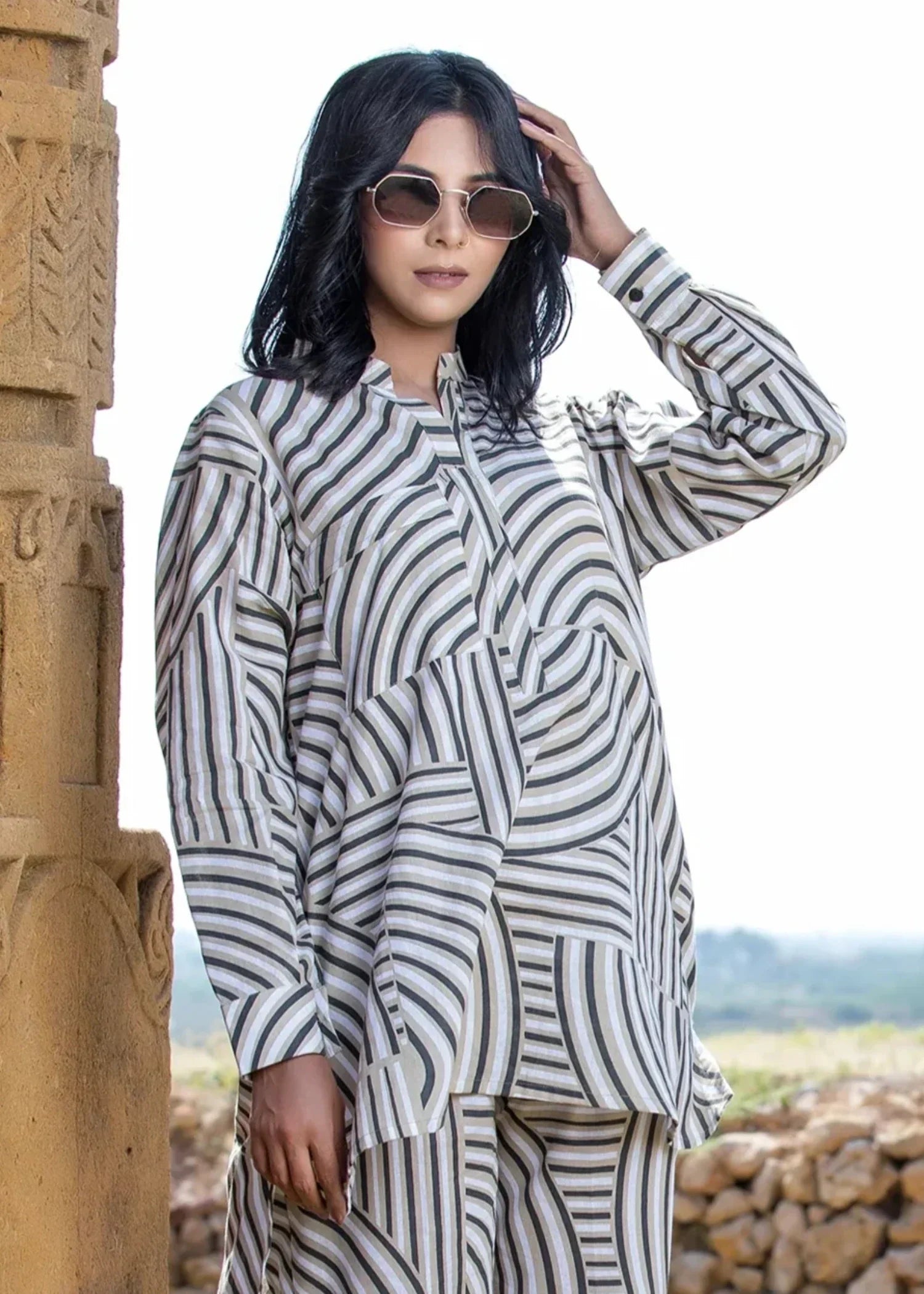 Urban Cut Stitched Printed Co Ord Set Women 2pcs