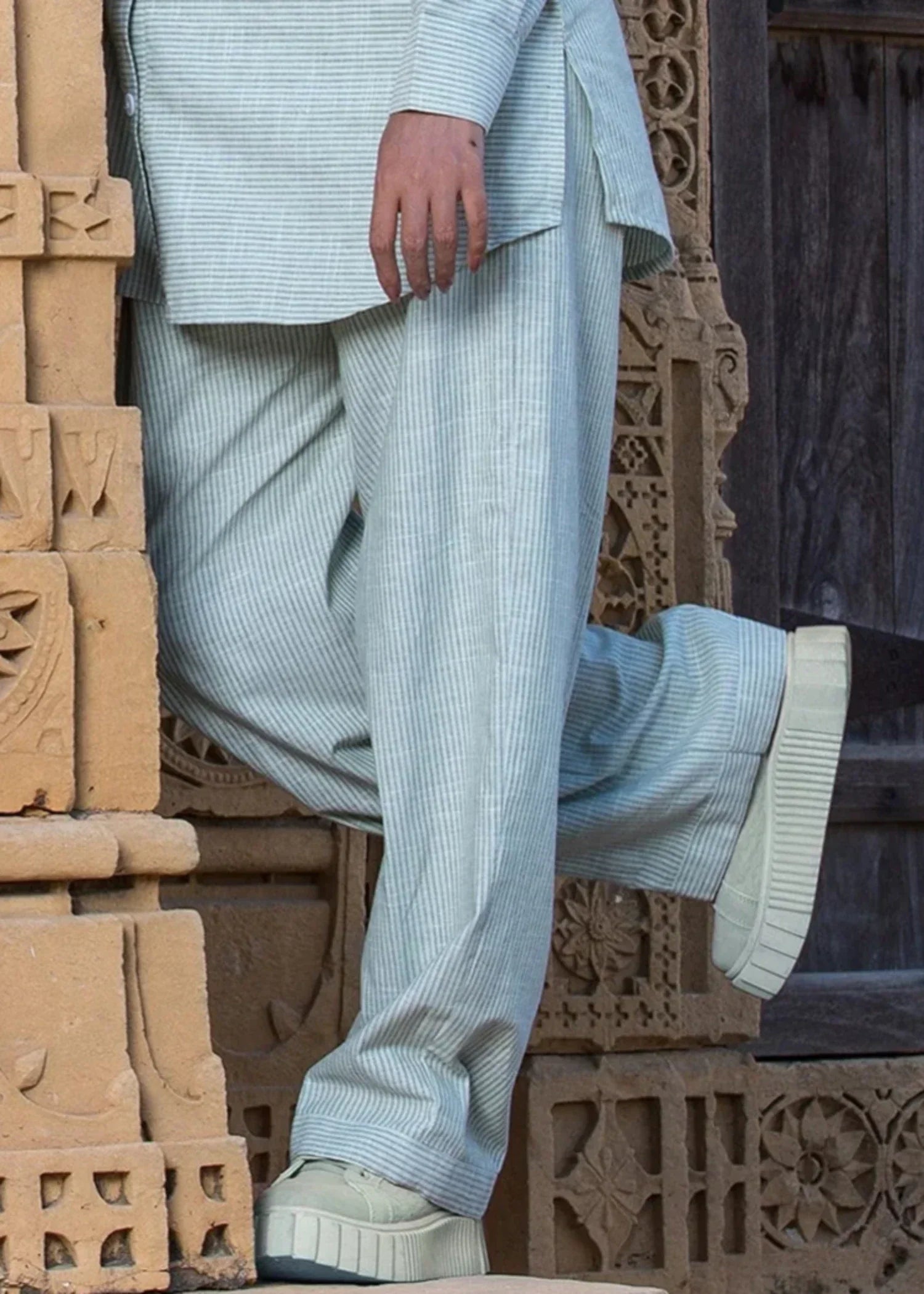 Urban Cut Stitched Co Ord Set Ice Blue Women 2pcs