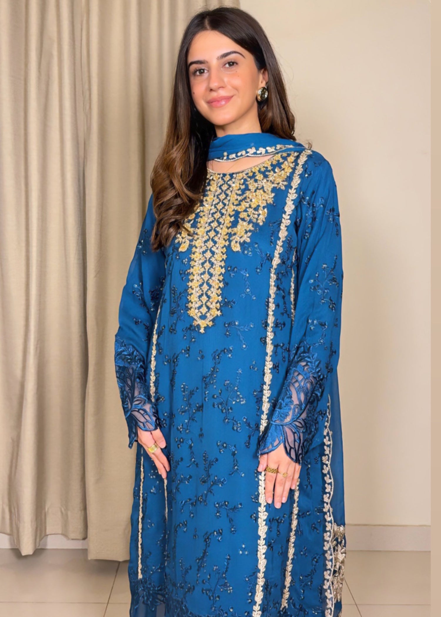 Ayesha B sapphire blue (suhaful) Women 3pcs