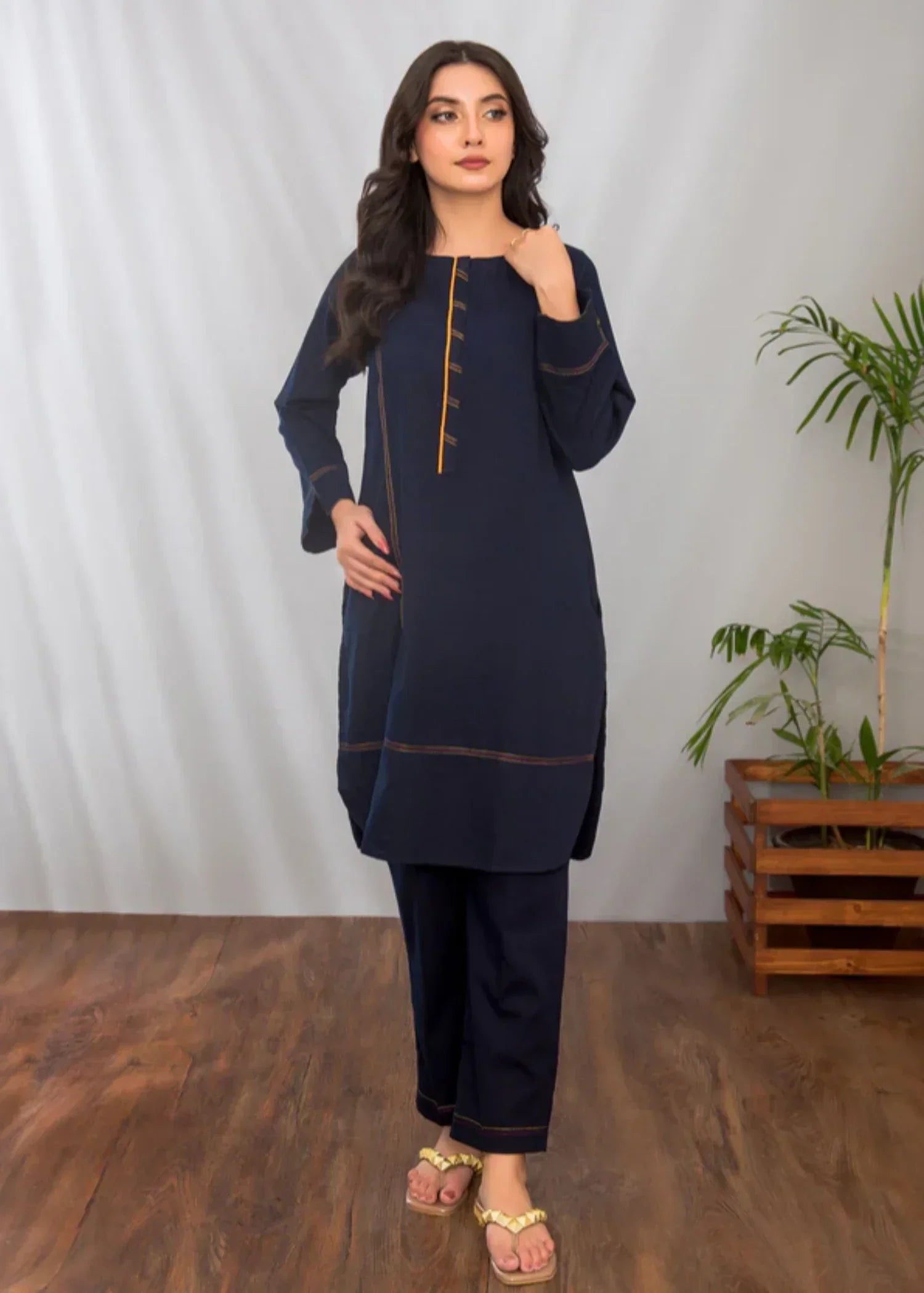 Ochre Cotton Suit (SOLS 02) Women 2pcs