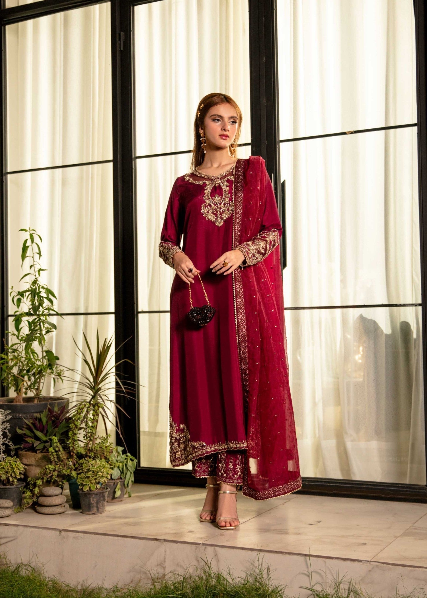 Hafsa Imran Khan Crimson Women 3pcs