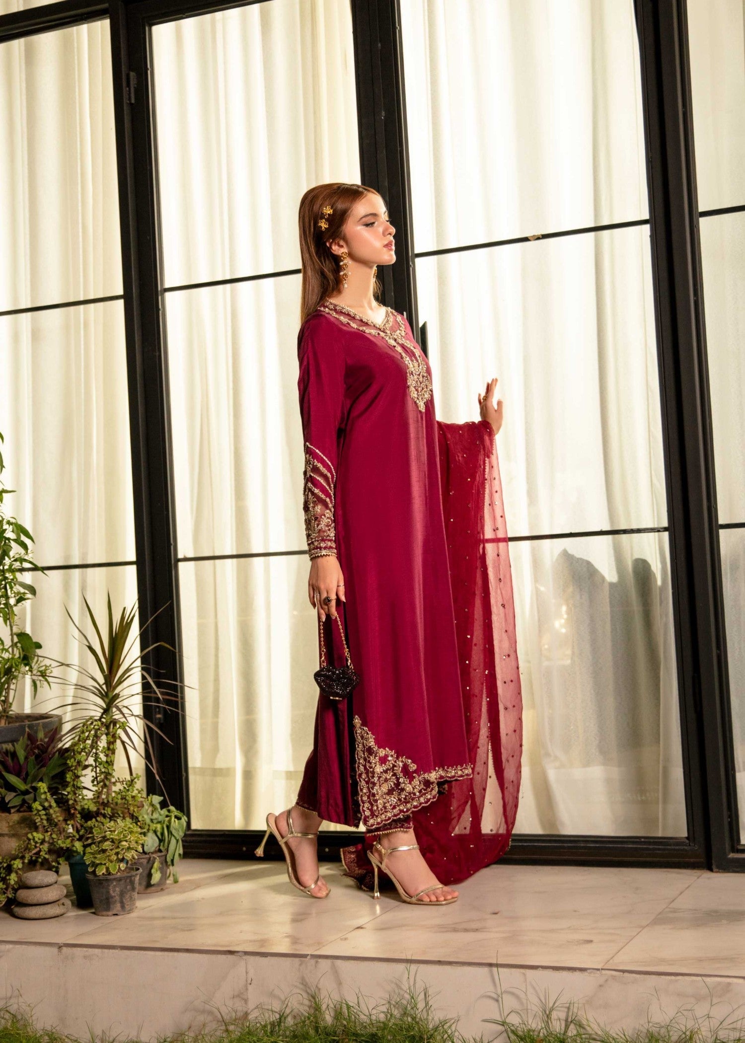 Hafsa Imran Khan Crimson Women 3pcs