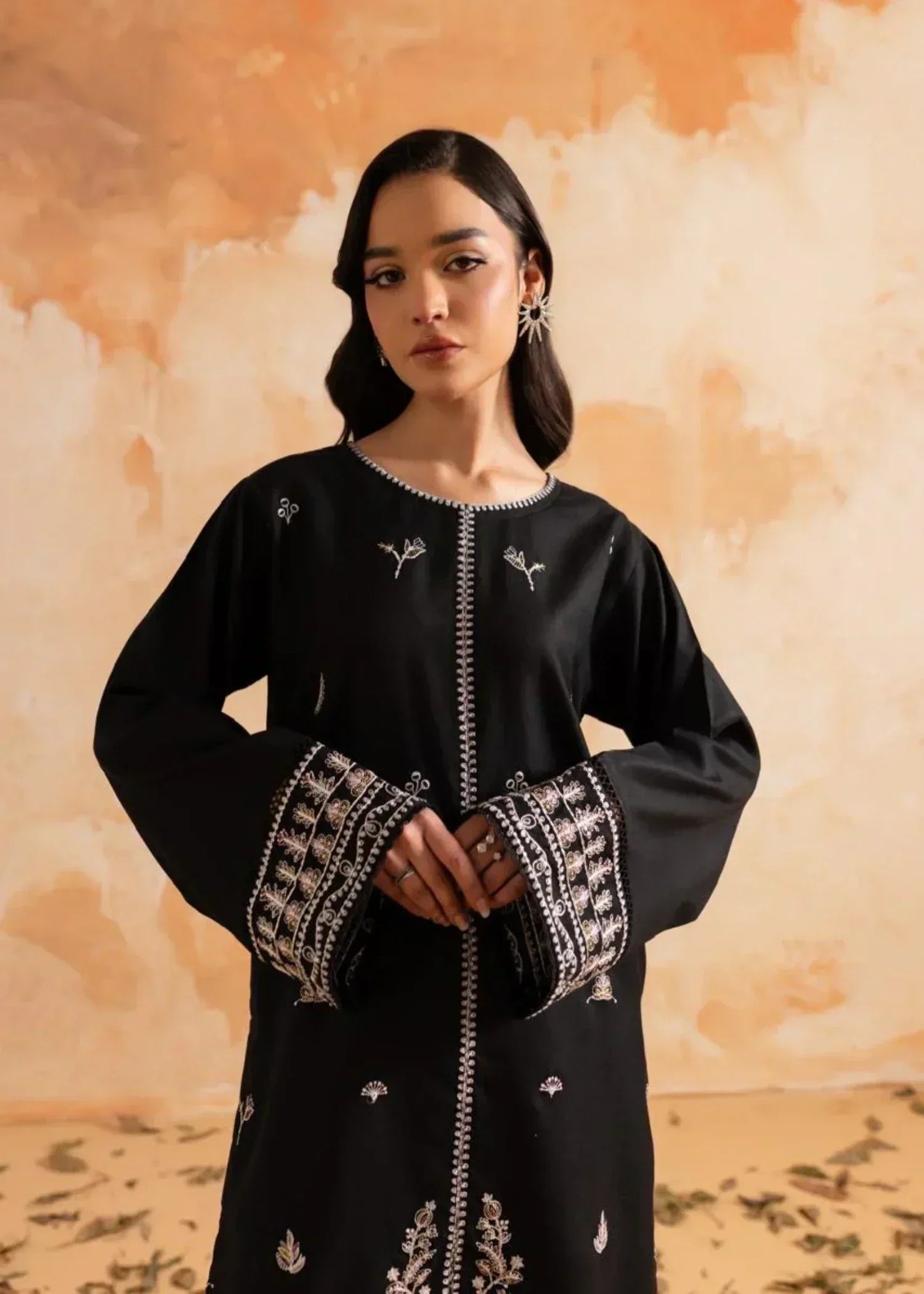 The Turkish Wear BACK BLUSH SEQUIN EMBROIDERED Women 2pcs