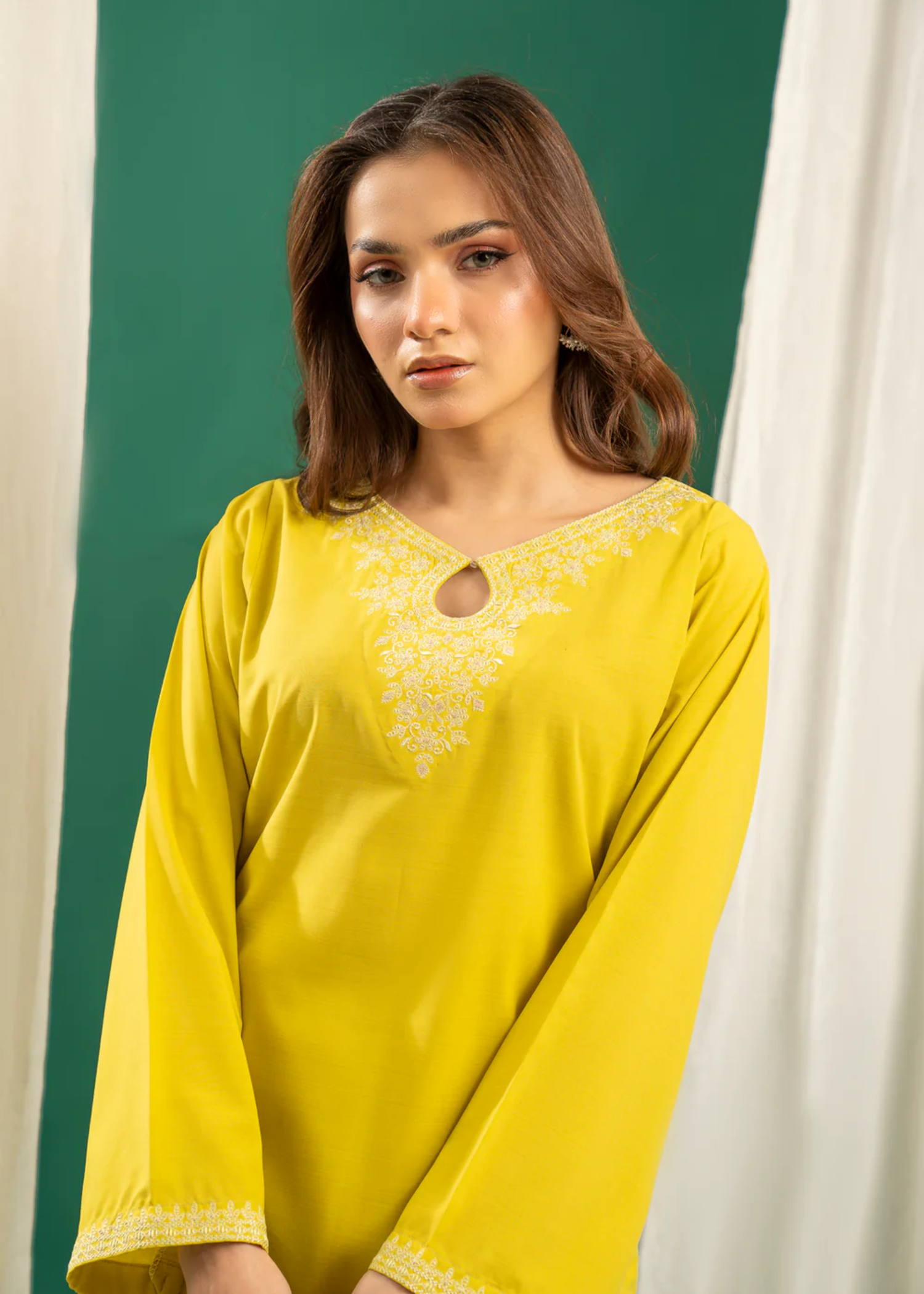 Zouj YELLOW EMBROIDERED SET Women 2pcs