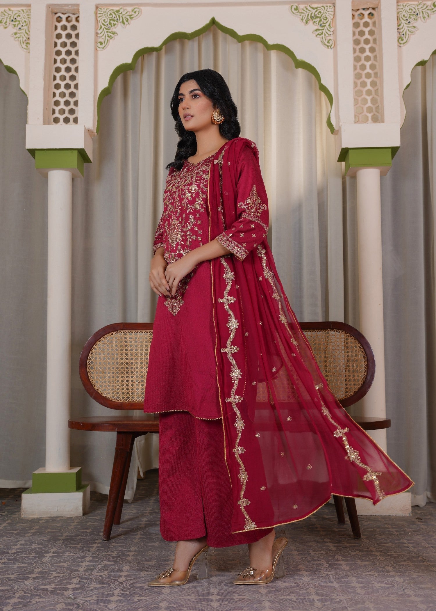 Zaren 4165 K.NT MRN Women 3pcs