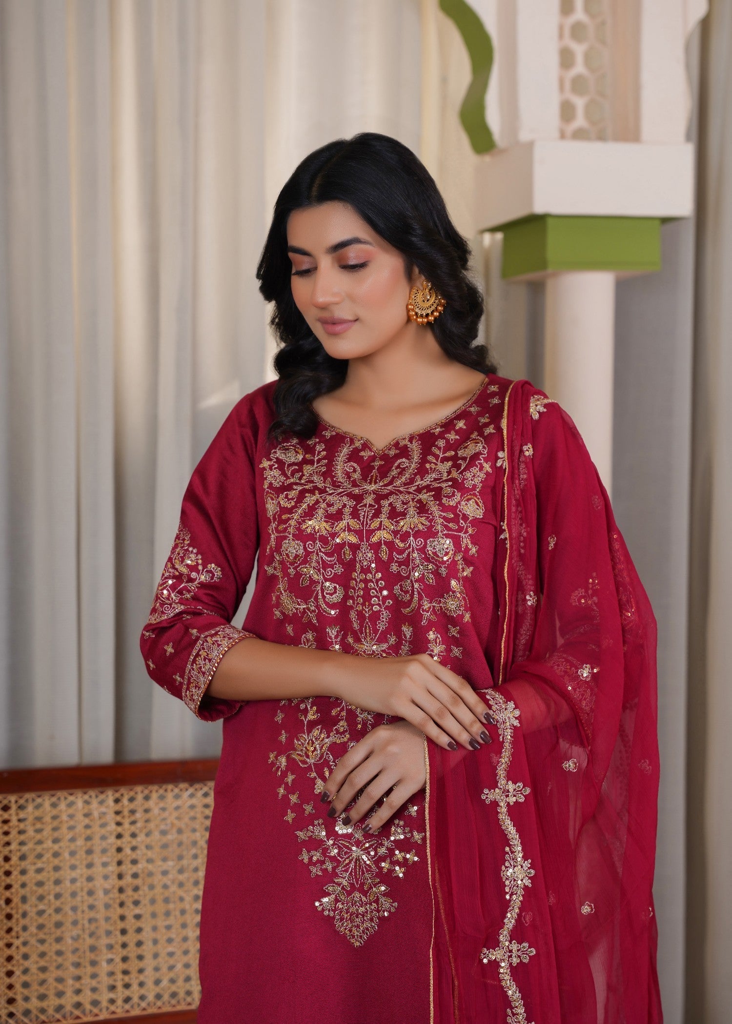 Zaren 4165 K.NT MRN Women 3pcs