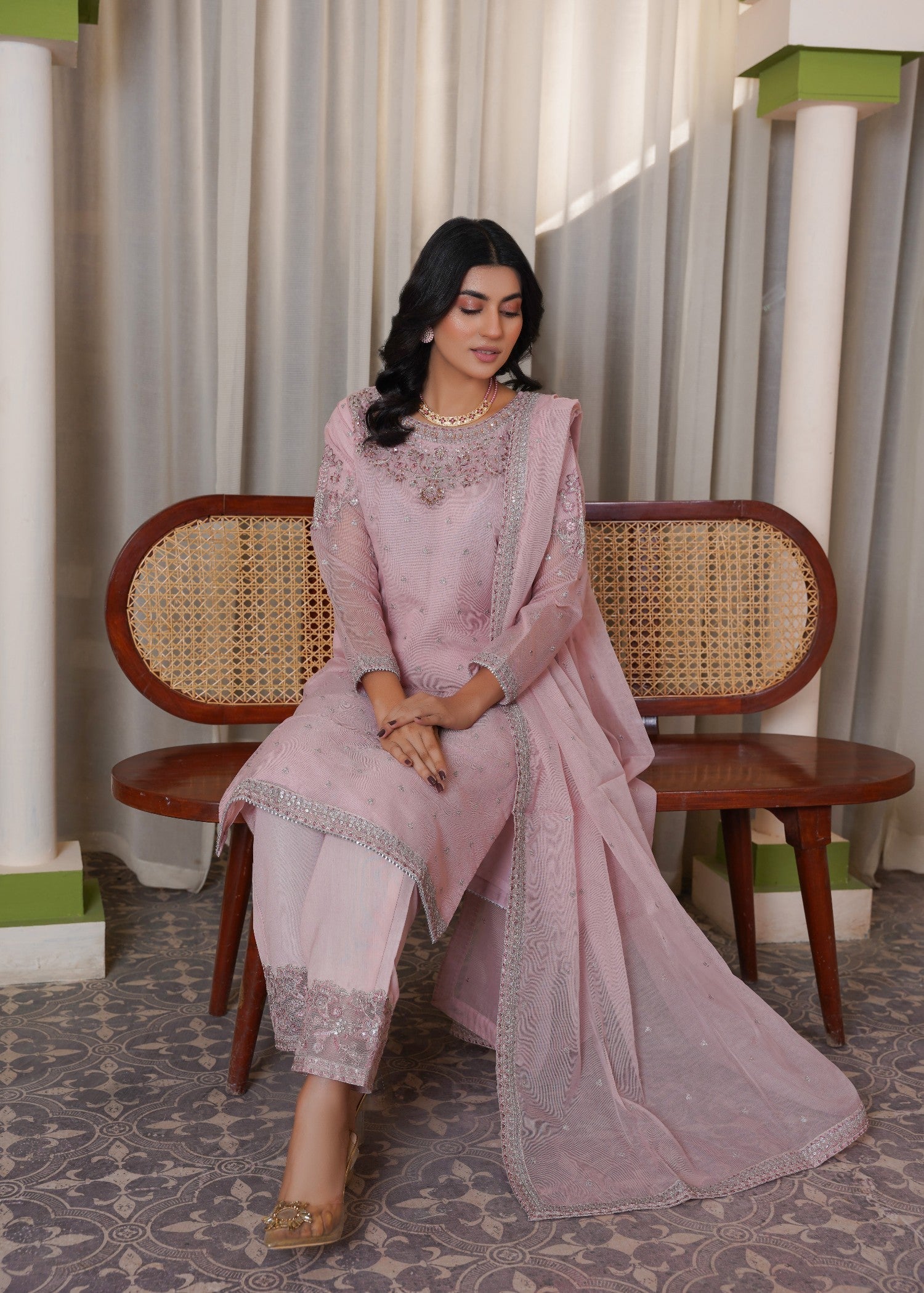 Zaren 4161 B.NT T.PNK Women 3pcs