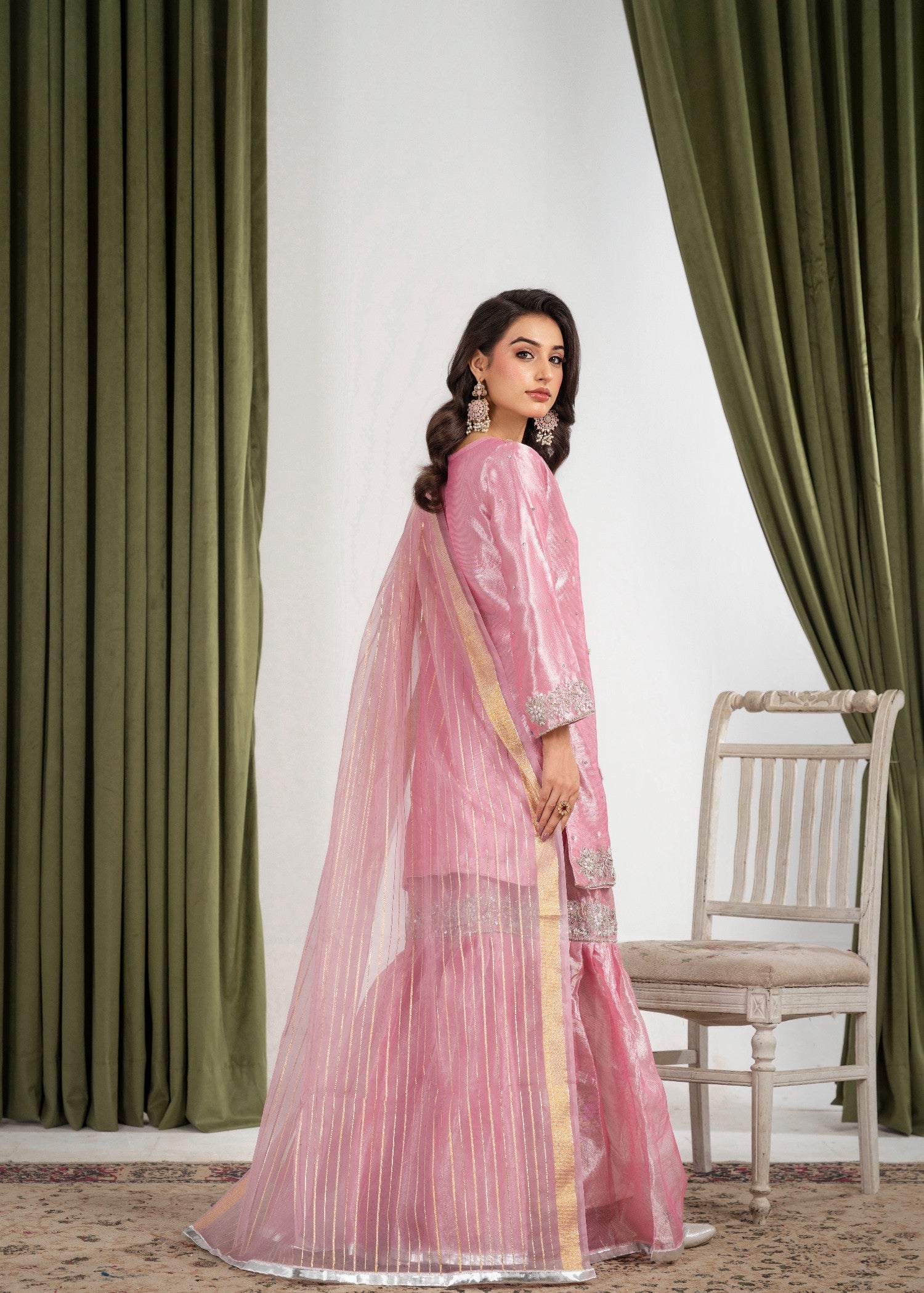 Hkb Officials Farshi gharara Pink Women 3pcs