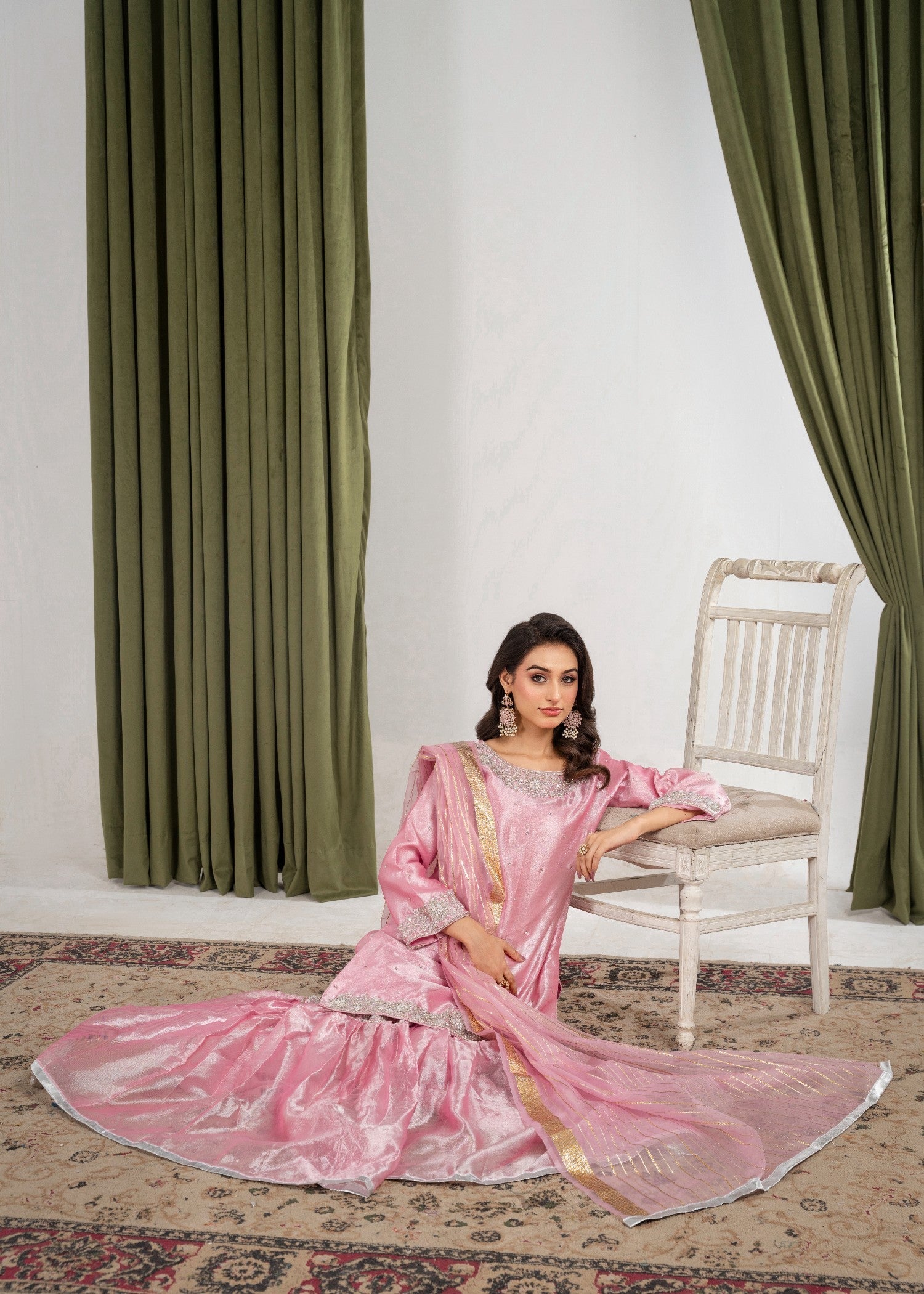 Hkb Officials Farshi gharara Pink Women 3pcs