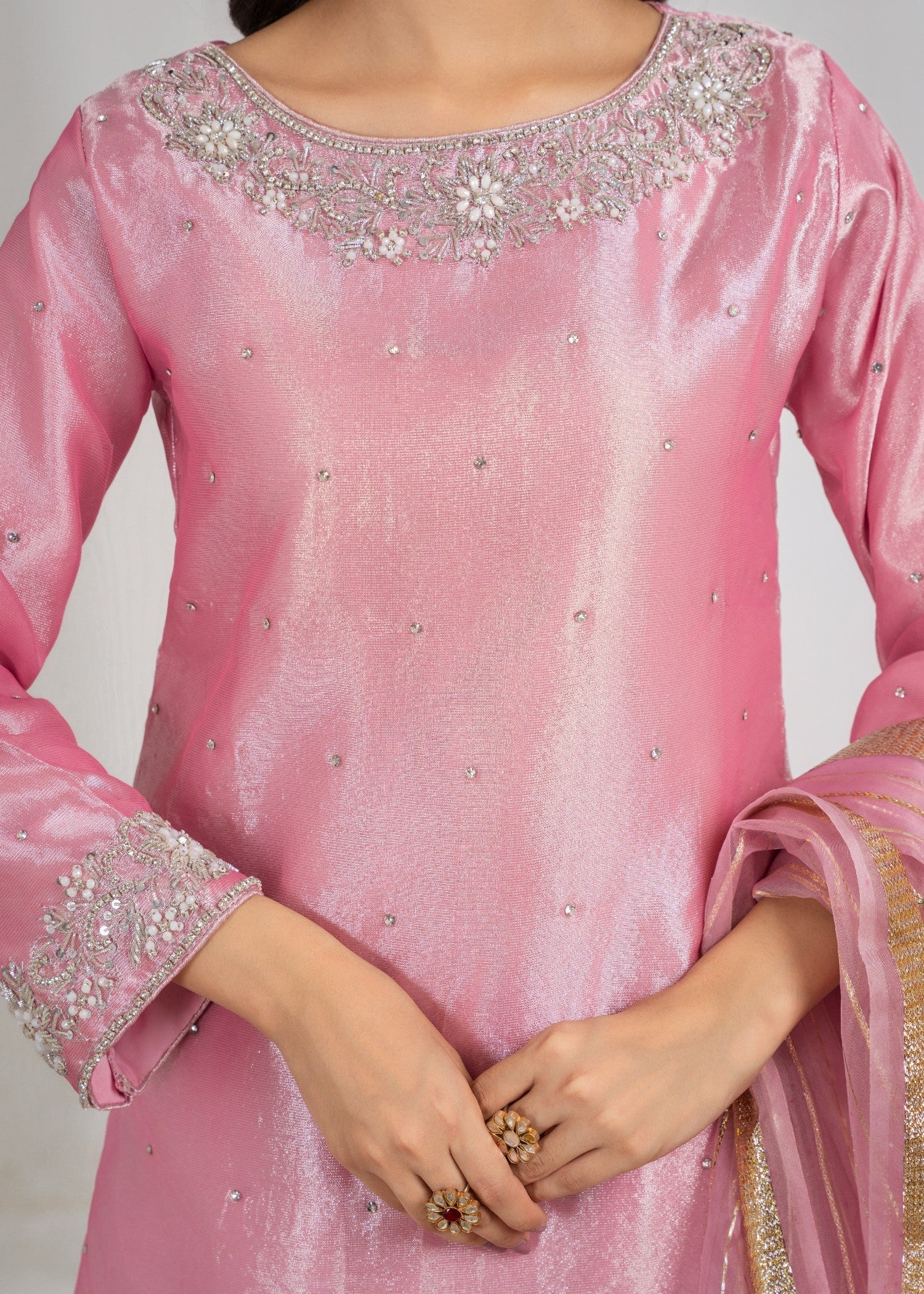 Hkb Officials Farshi gharara Pink Women 3pcs