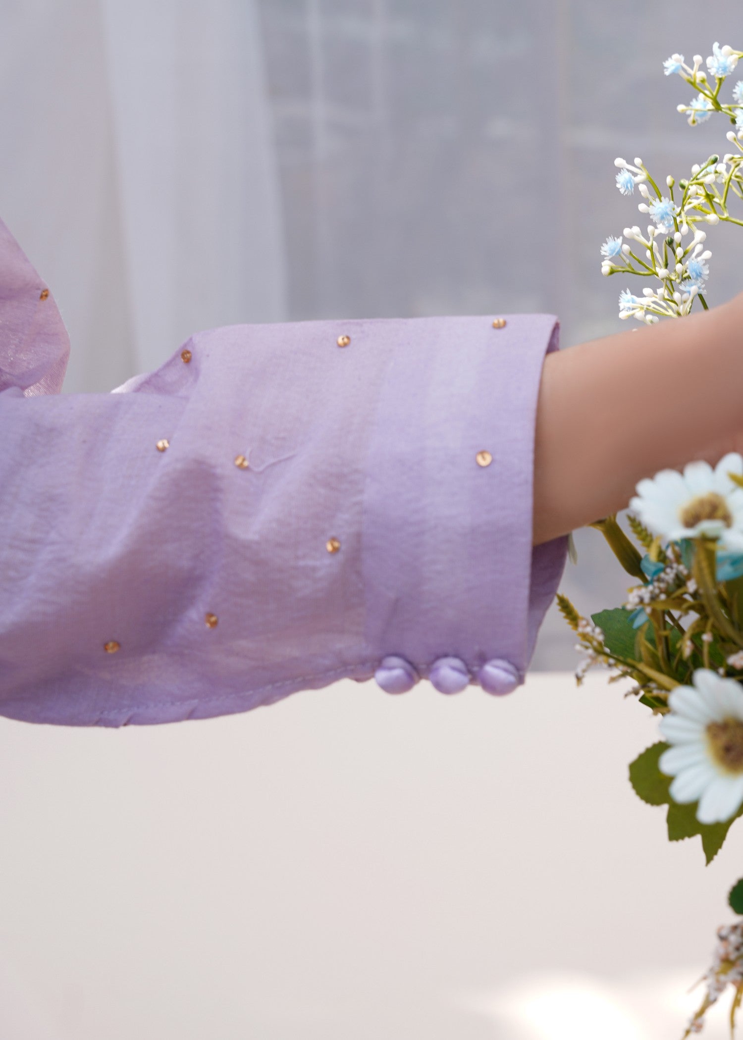 Kashaf Lilac Farshi shalwar Cotton silk Women 3pcs