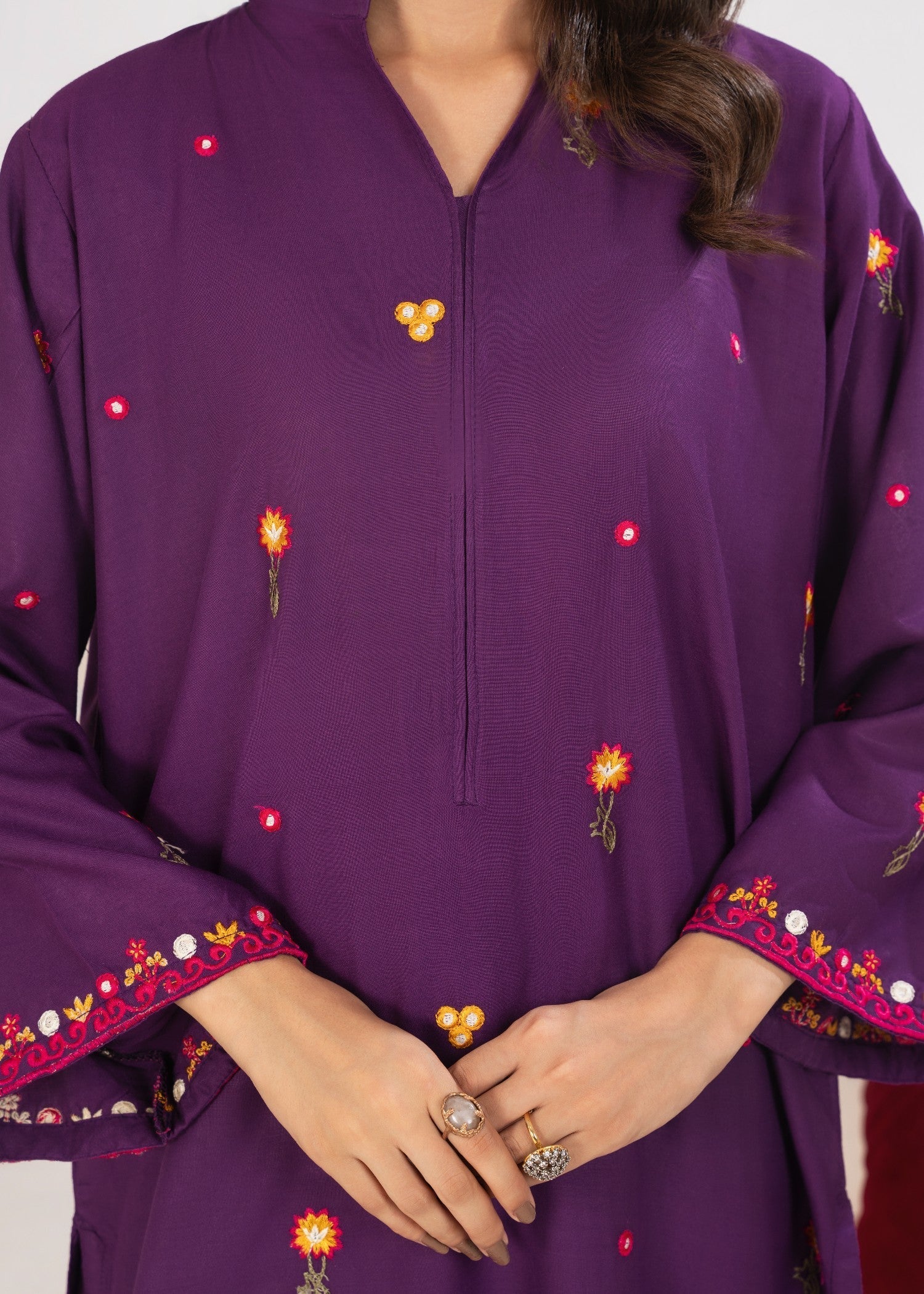 Shehroz Fashion FEROZA FINESSE LILEN EMBROIDERY DRESS Women 2pcs