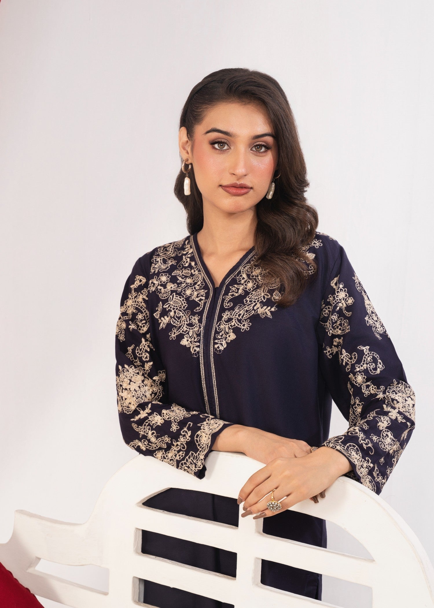 Shehroz Fashion GUL E RANG LILEN EMBROIDERY DRESS Women 2pcs