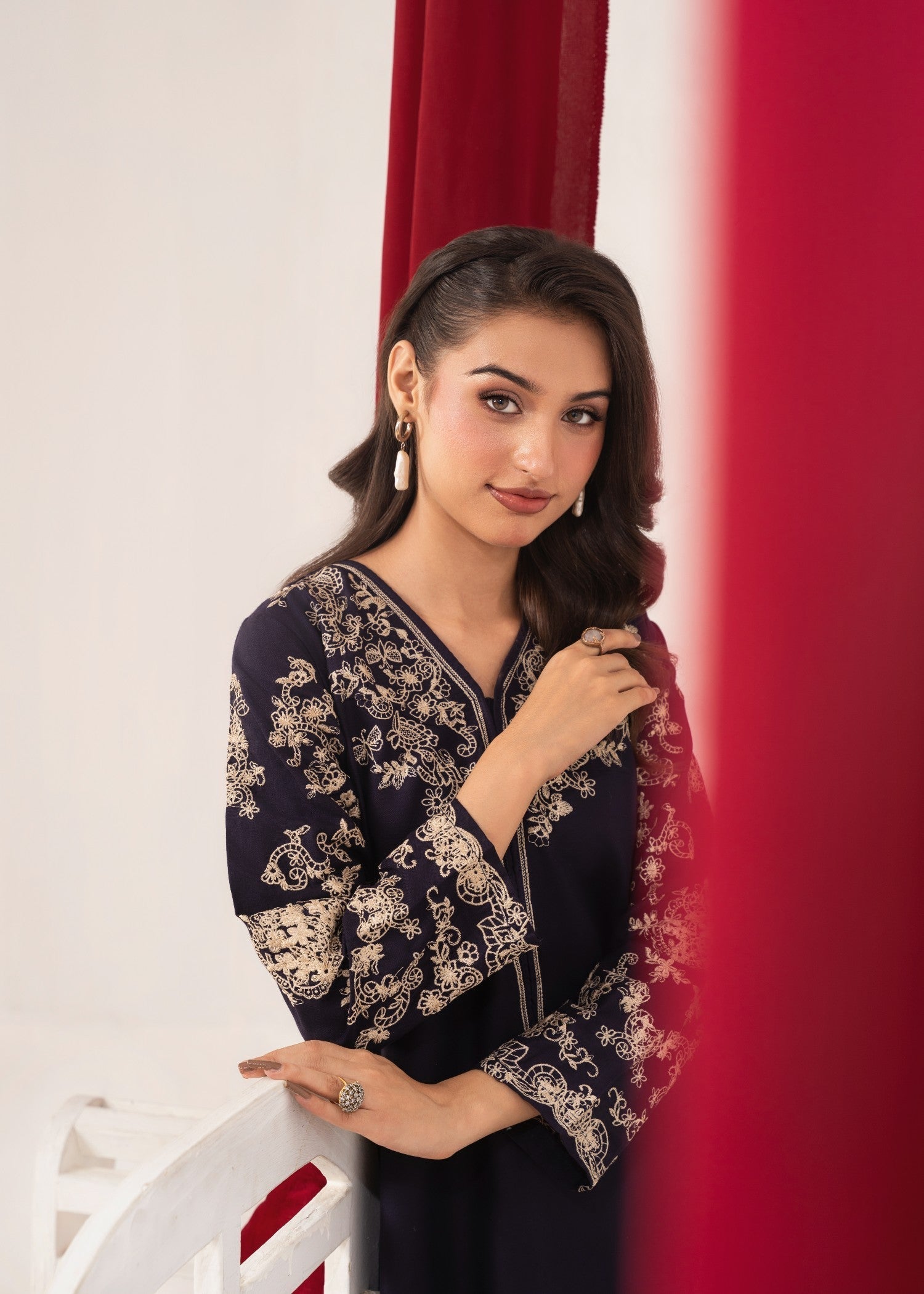 Shehroz Fashion GUL E RANG LILEN EMBROIDERY DRESS Women 2pcs