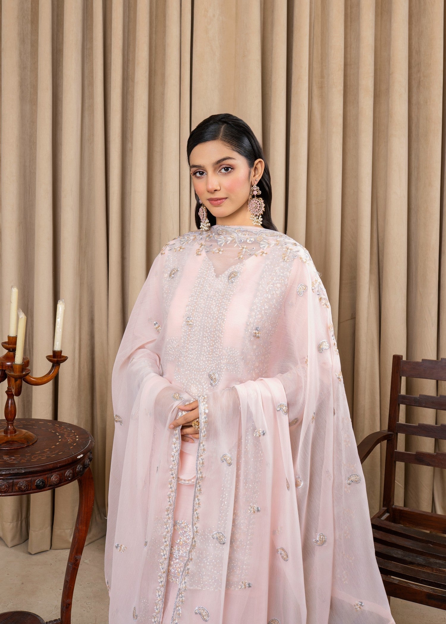 Four Season Boutique DILRUBA CHIFFON PINK Women 3pcs