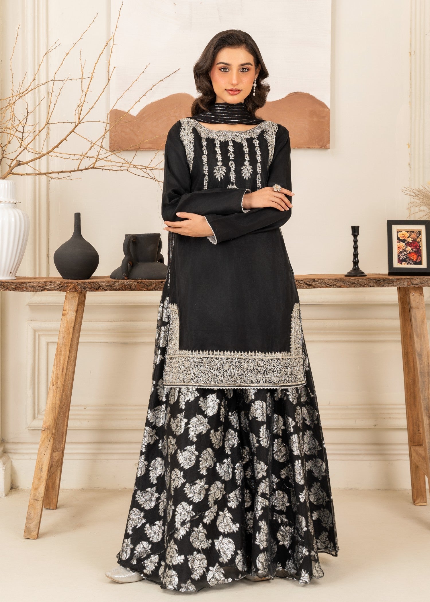 Mehroo Black Pansy Women 3pcs