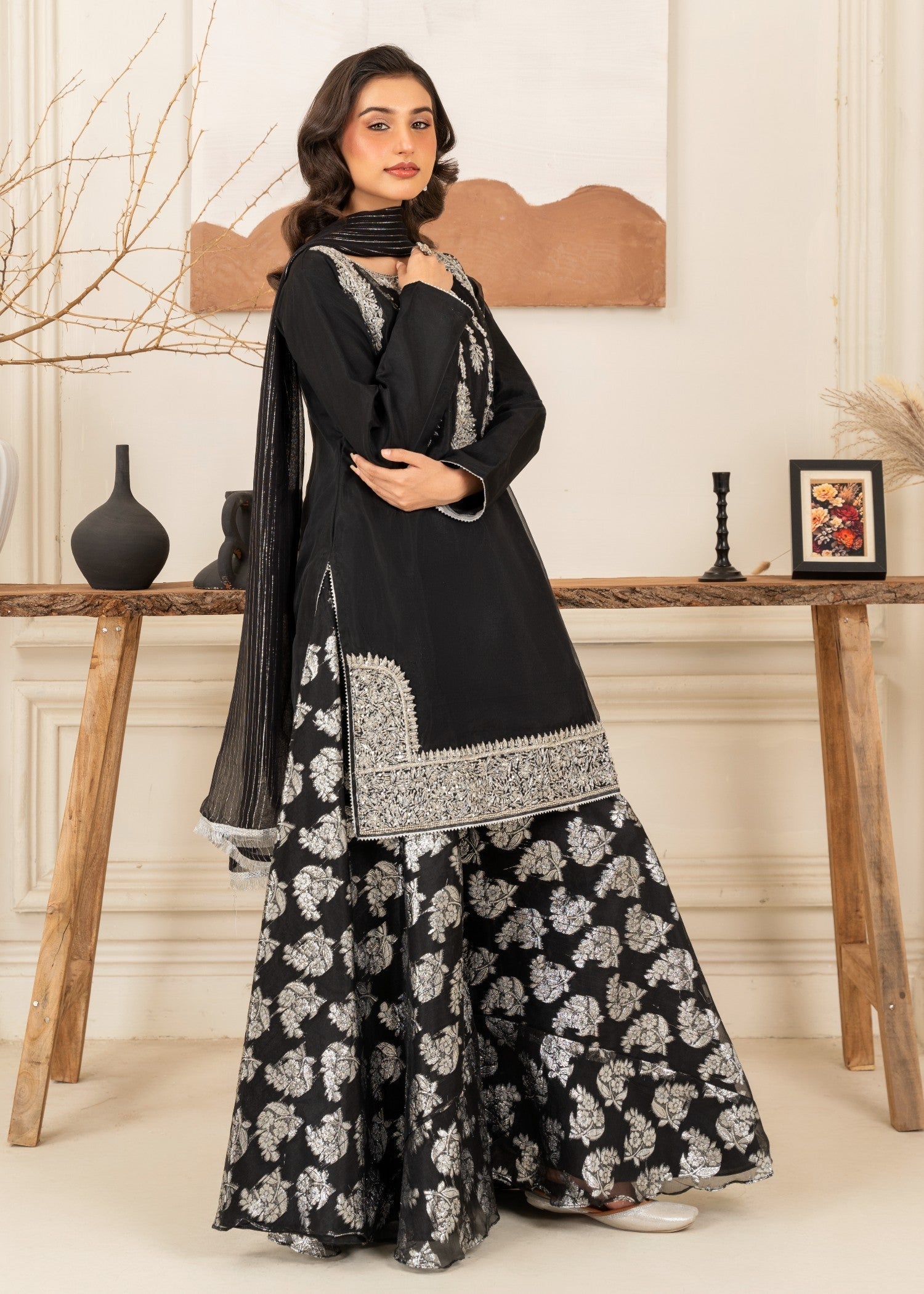 Mehroo Black Pansy Women 3pcs