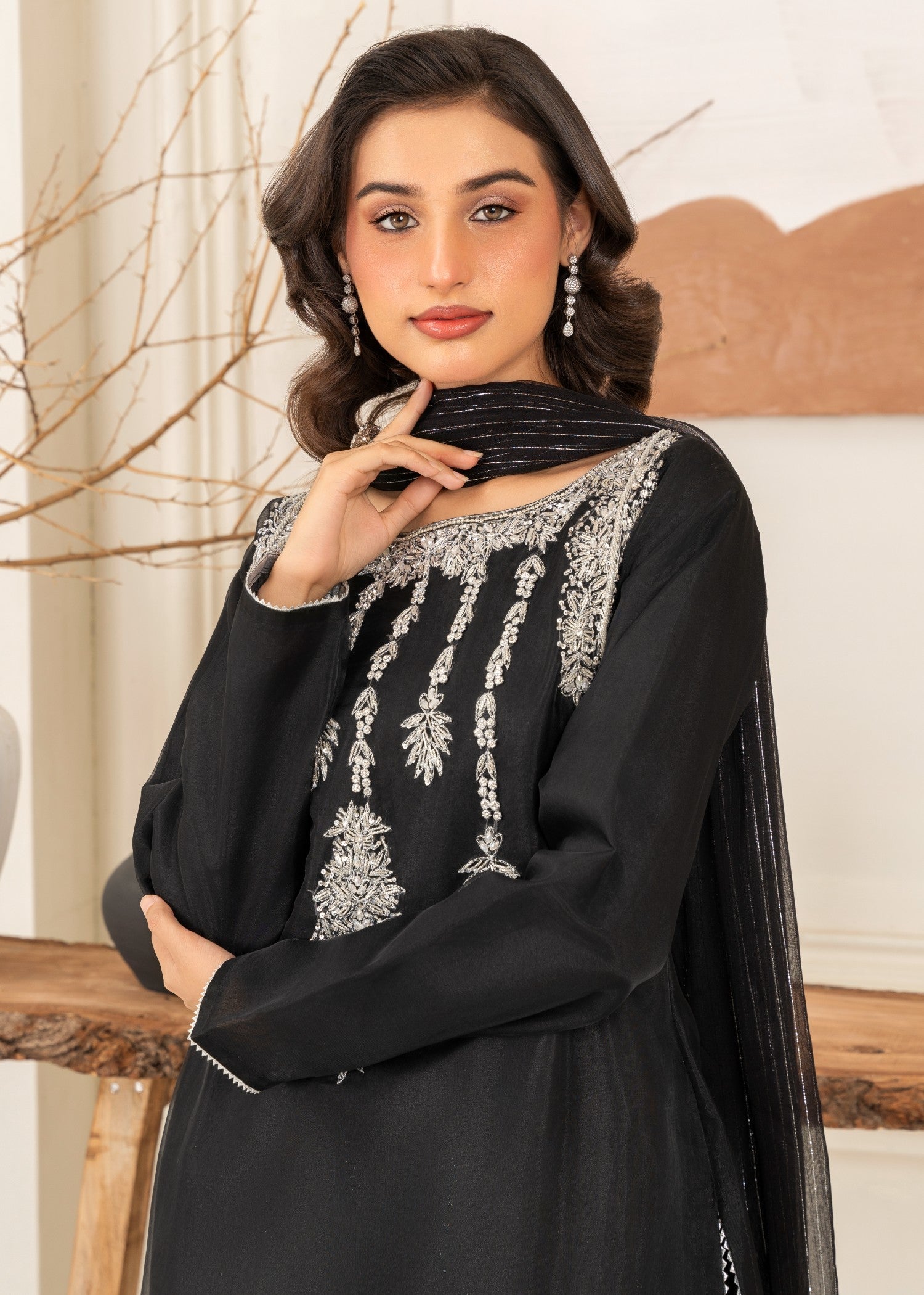 Mehroo Black Pansy Women 3pcs