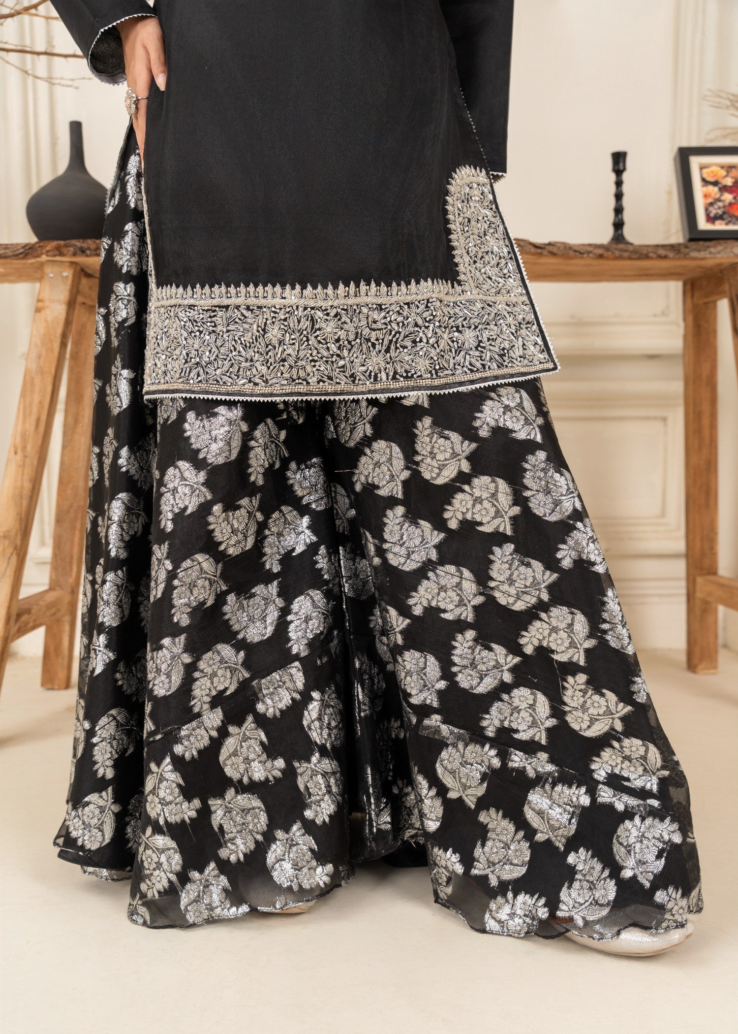 Mehroo Black Pansy Women 3pcs