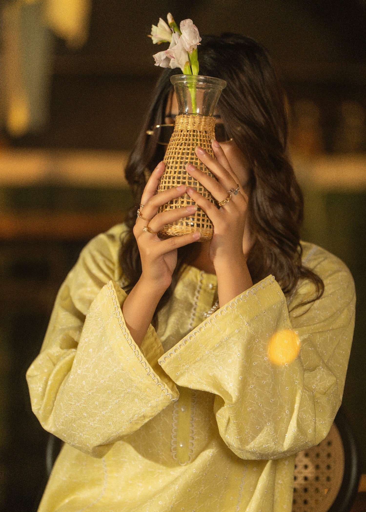 Casual Lite Farshi Shalwar Lime Yellow Women 2pcs