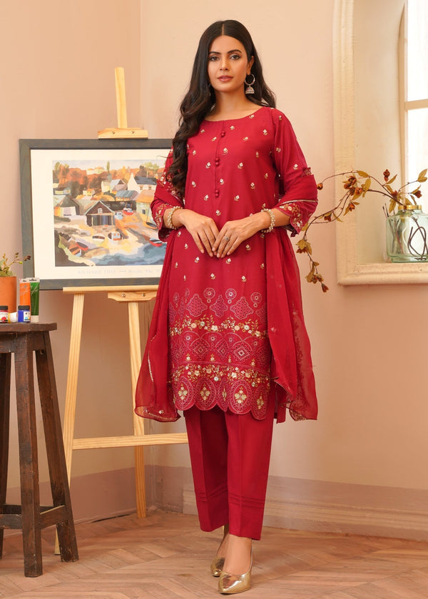 Rangoon Clothing Inayat maroon Women 3pcs