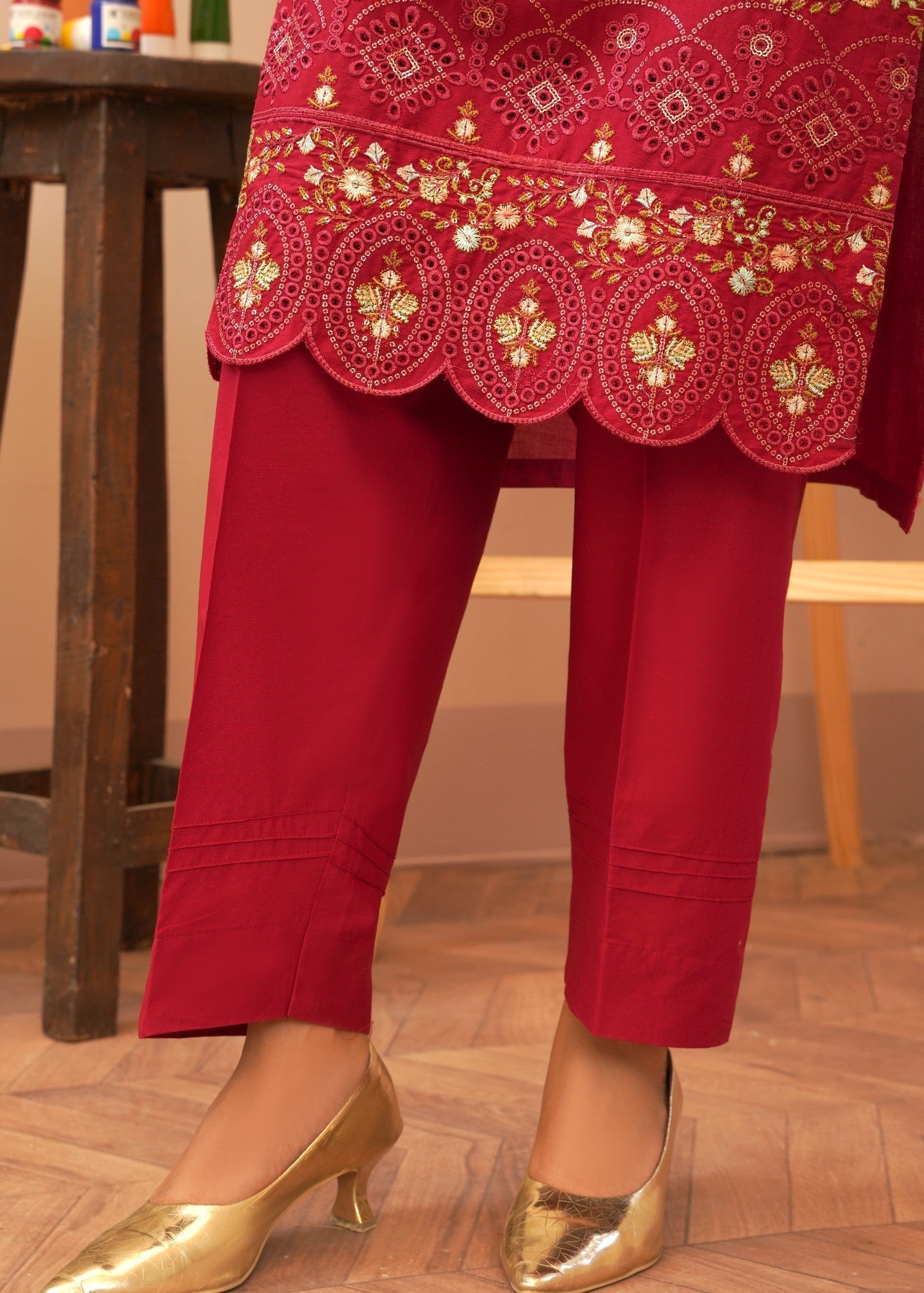 Rangoon Clothing Inayat maroon Women 3pcs