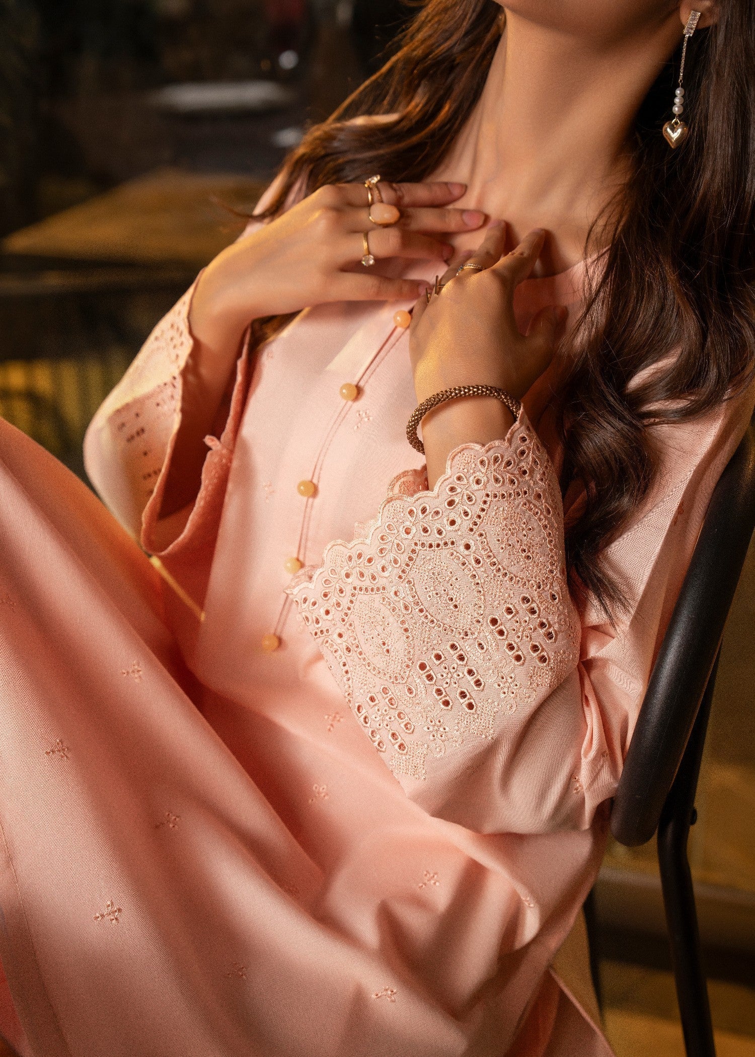 Casual Lite Farshi Shalwar | Peach Women 2pcs