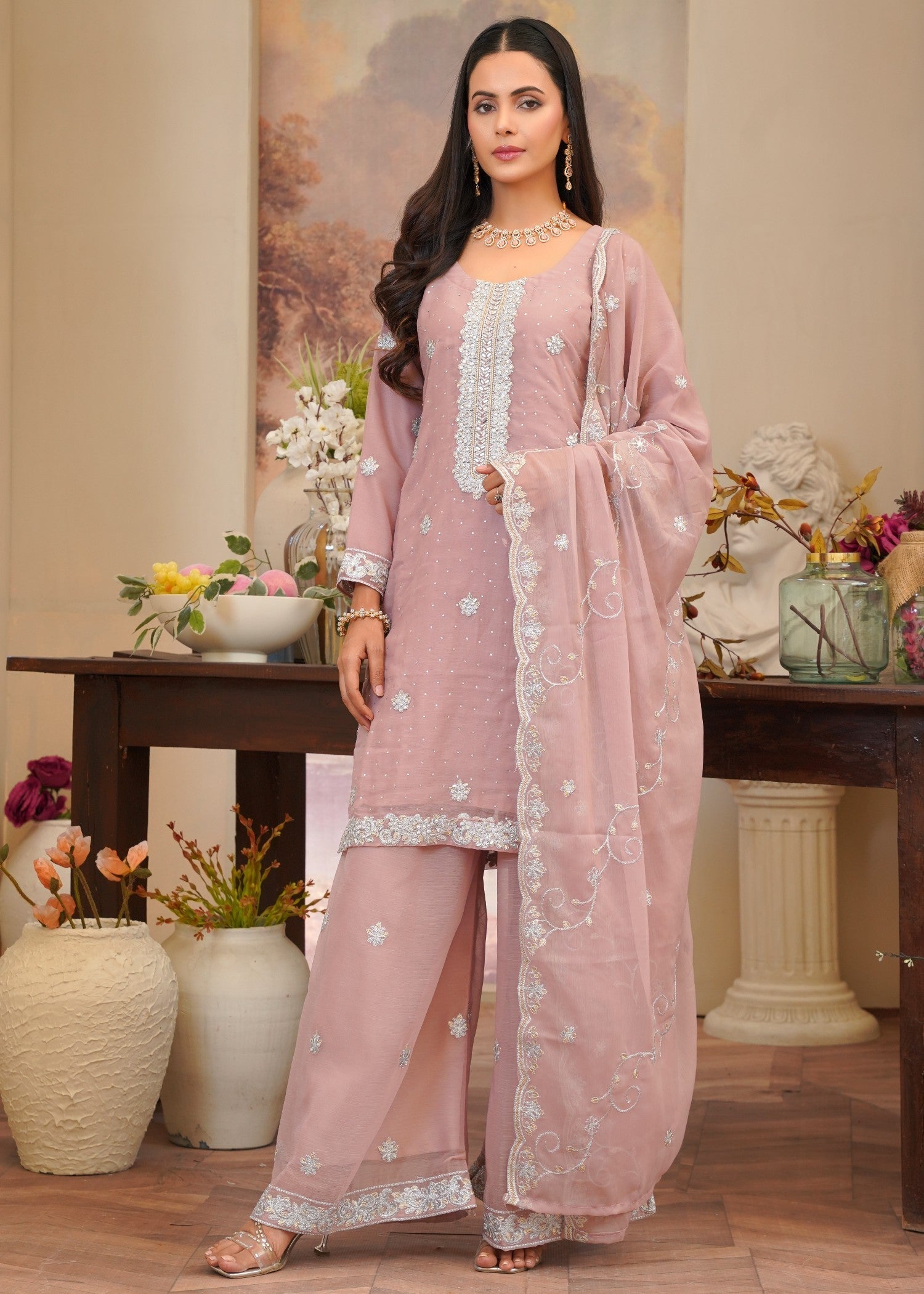 Rangoon Clothing Kainat Pastel Pink Women 3pcs