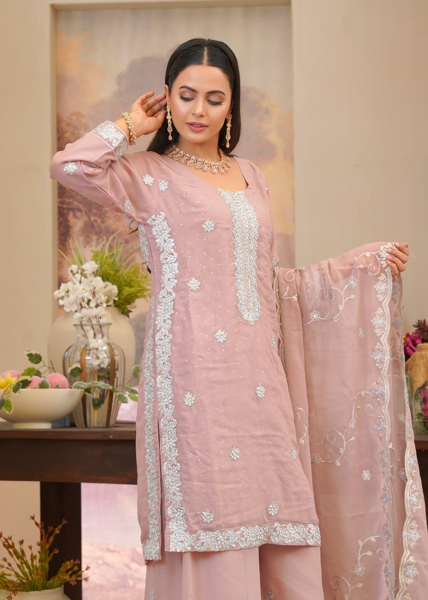 Rangoon Clothing Kainat Pastel Pink Women 3pcs