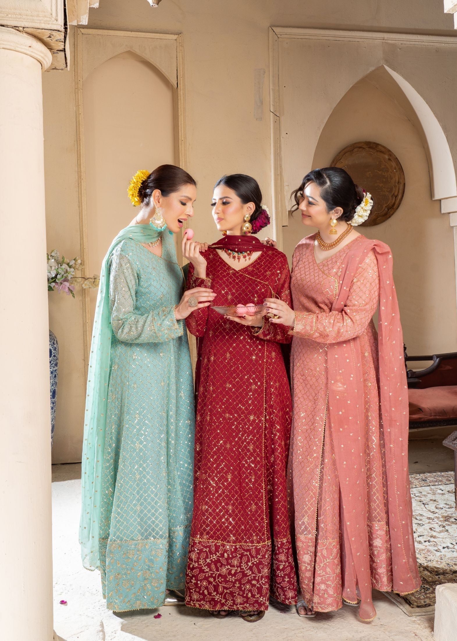 Alsiyab Resham Blue Pastel Women 3pcs
