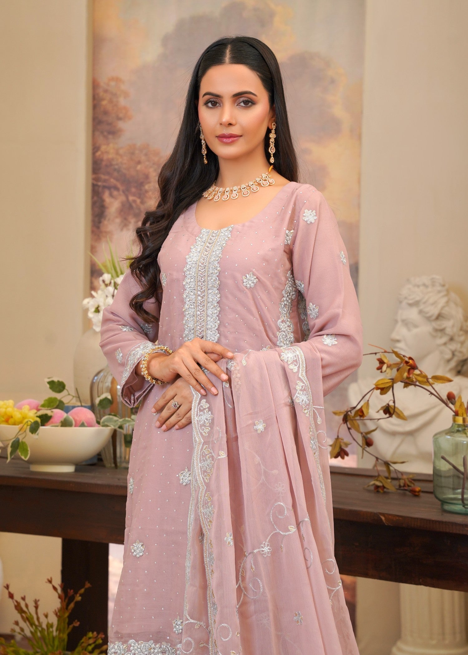 Rangoon Clothing Kainat Pastel Pink Women 3pcs