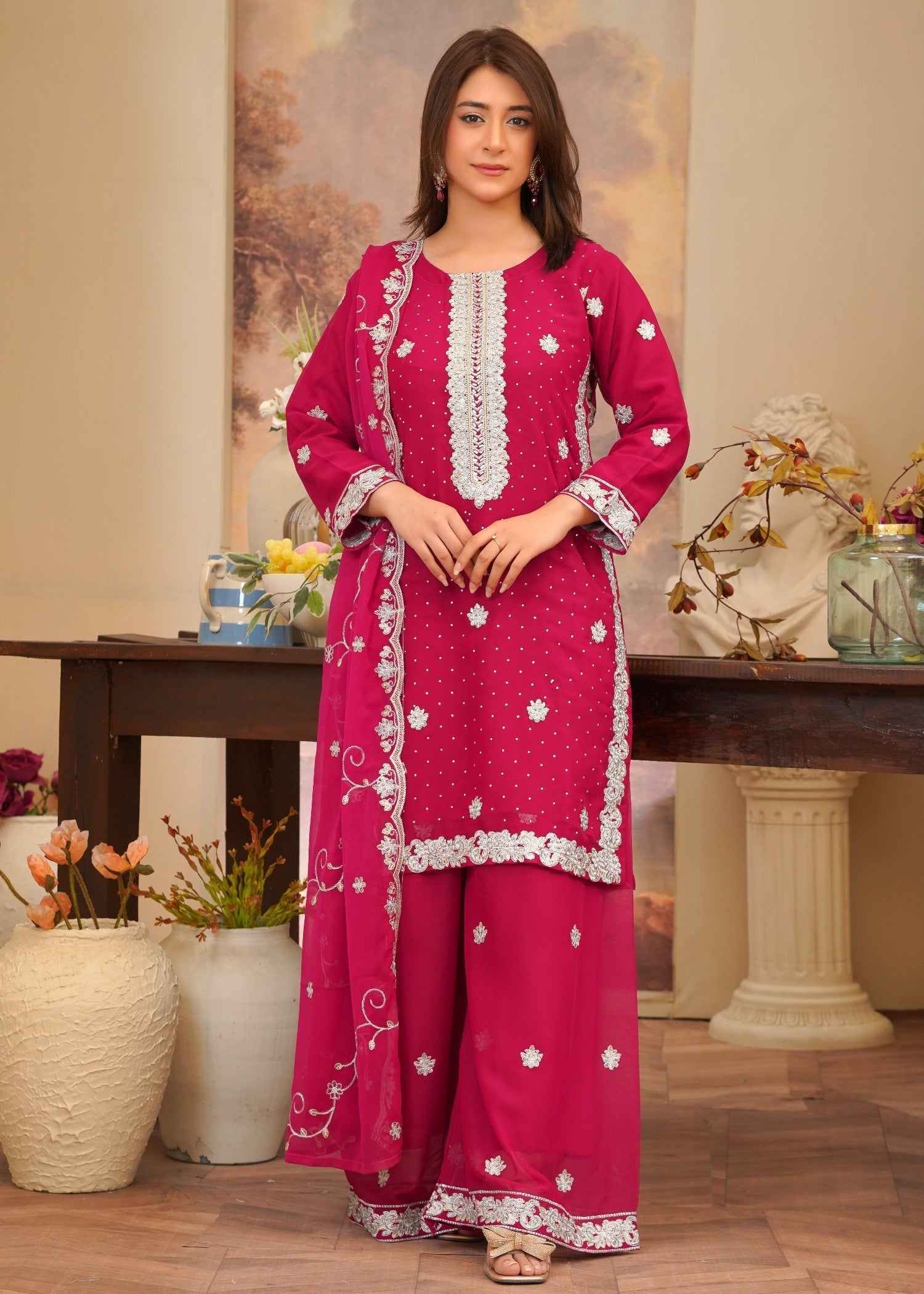 Rangoon Clothing Kainat Hotpink Women 3pcs